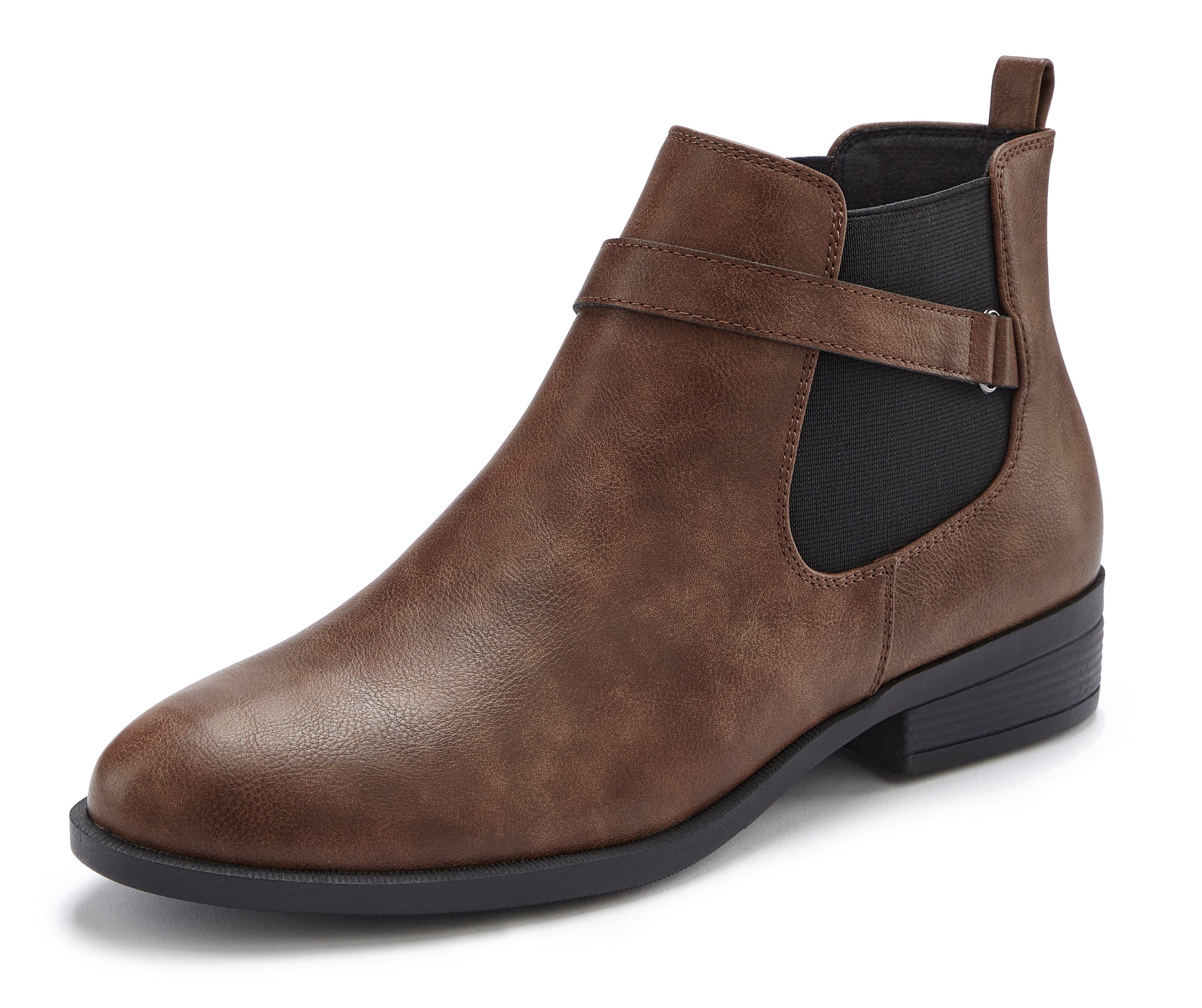 Vivance Chelsea-boots met stretch inzet, enkellaarsjes, enkellaarsjes vegan