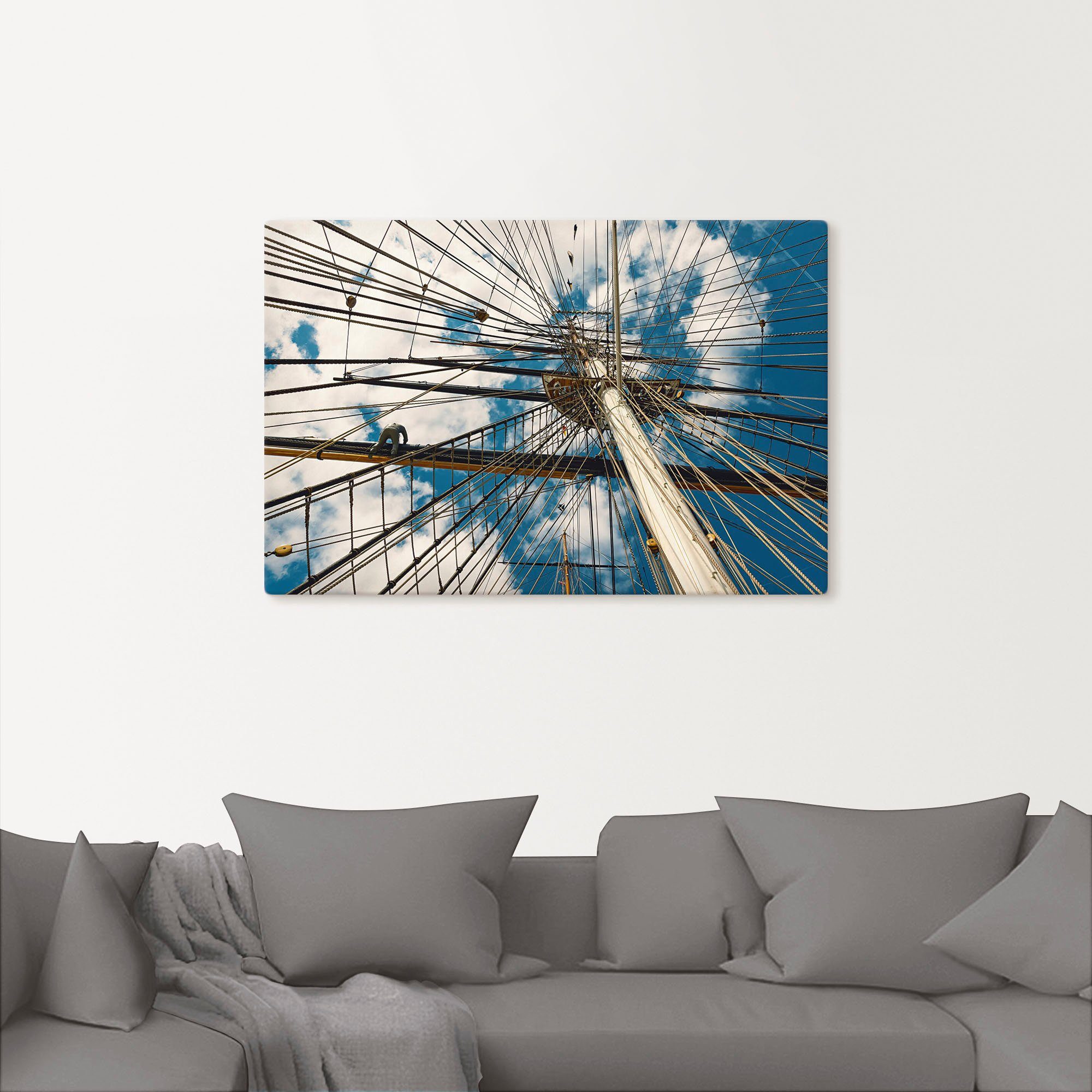 Artland Artprint Scheepsmast als artprint van aluminium, artprint op linnen, muursticker of poster in verschillende maten