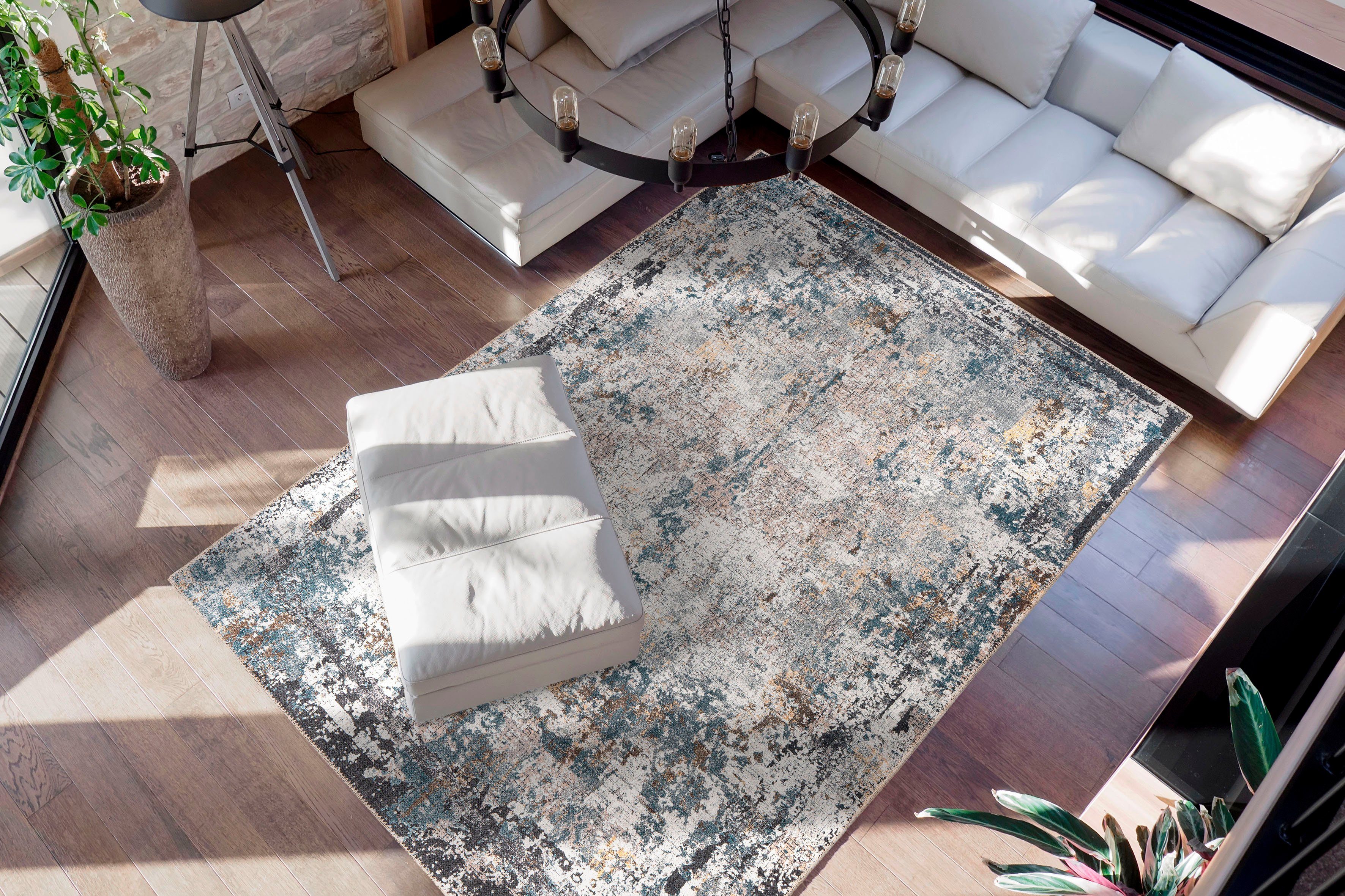 me gusta Vloerkleed Faye 1225 Platte stof, bedrukt motief, woonkamer