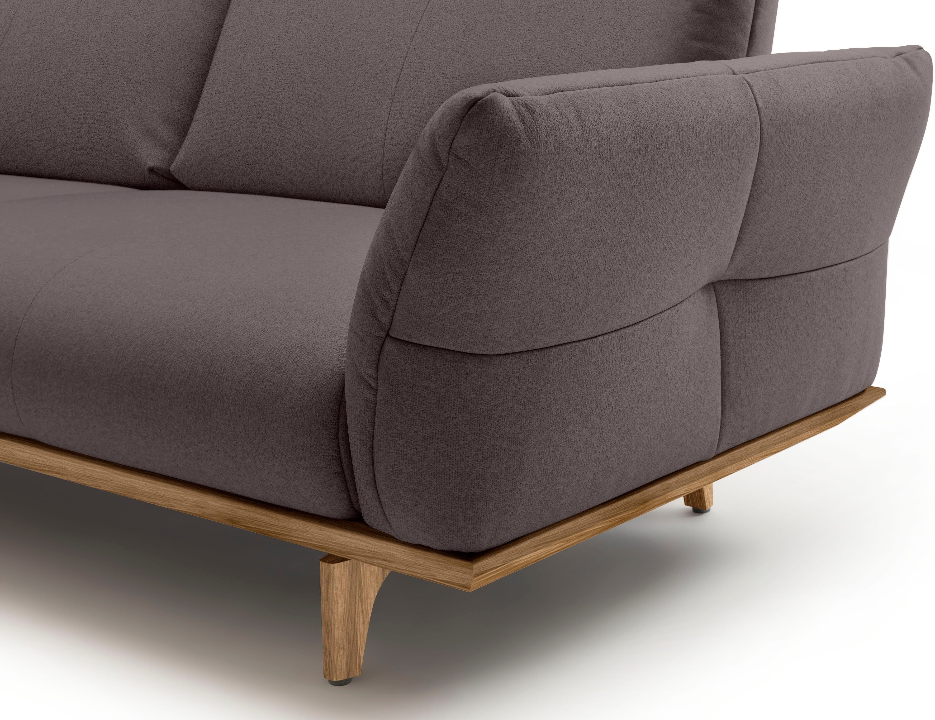 Creation BY ROLF BENZ 4-zitsbank Hs.460 Onderstel in walnotenhout, walnotenhouten poten, breedte 248 cm