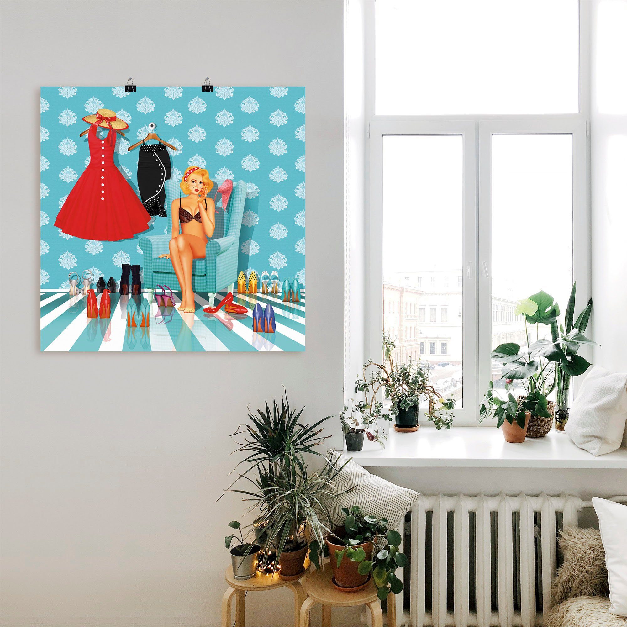 Artland Poster Ik heb niets om aan te trekken als artprint van aluminium, artprint op linnen, muursticker of poster in verschillende maten