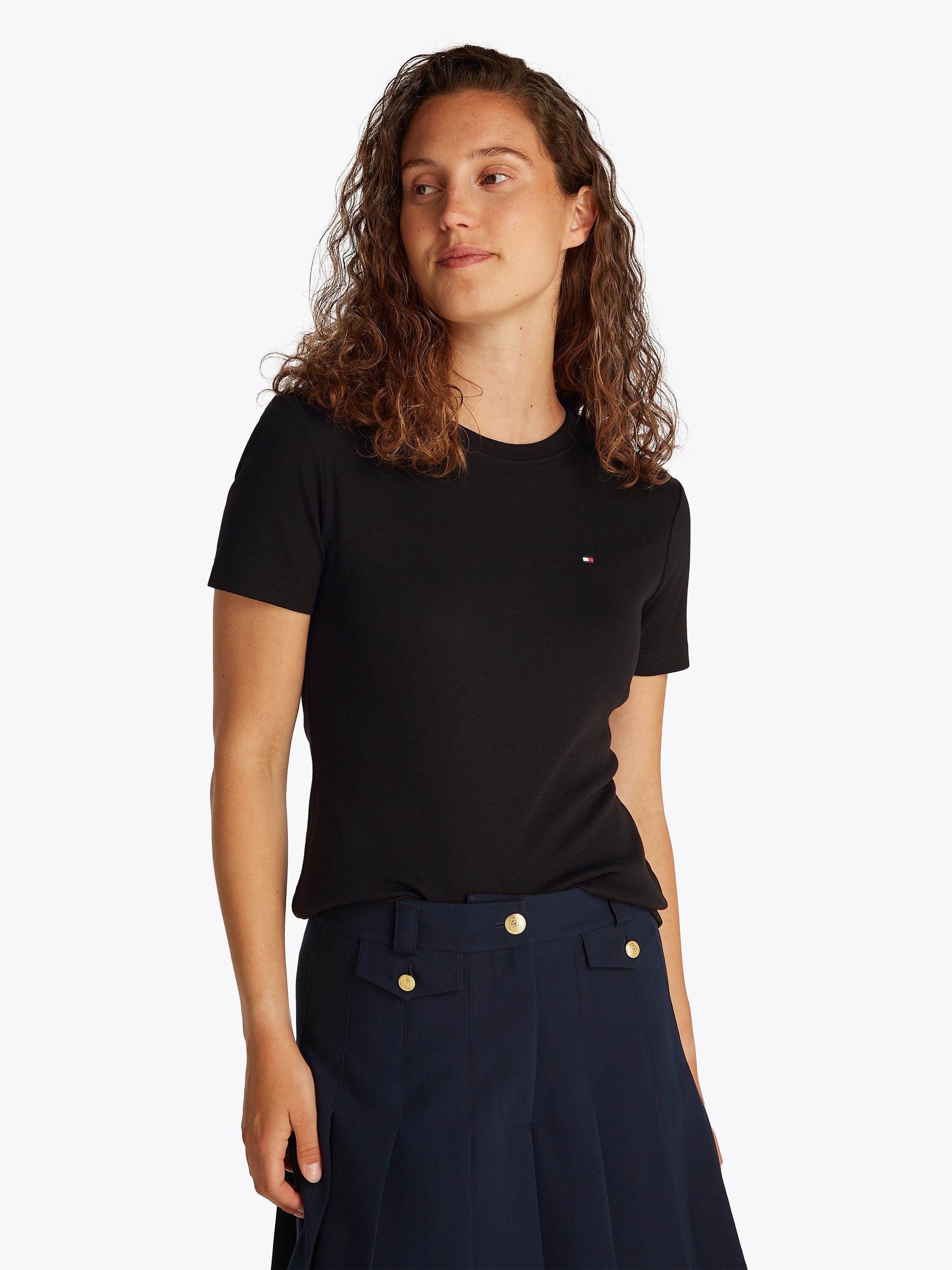 Tommy Hilfiger T-shirt SLIM CODY C-NK SS met geborduurd logo