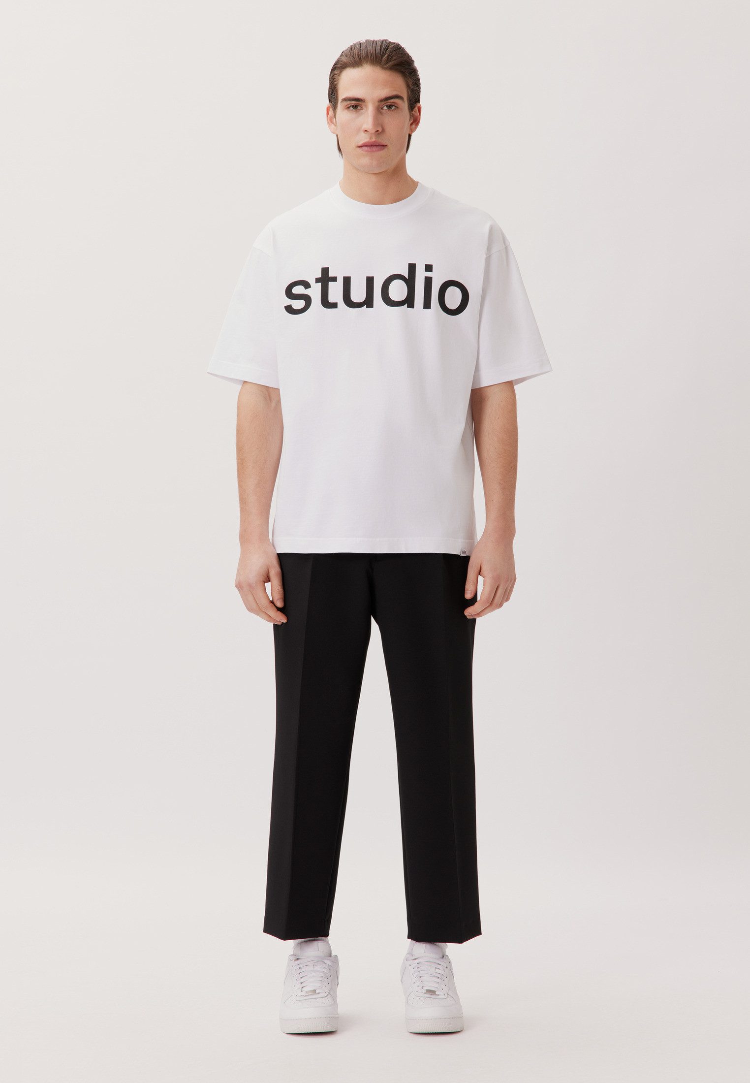studio seidensticker T-shirt Studio Ronde hals heren t-shirts maat M wit