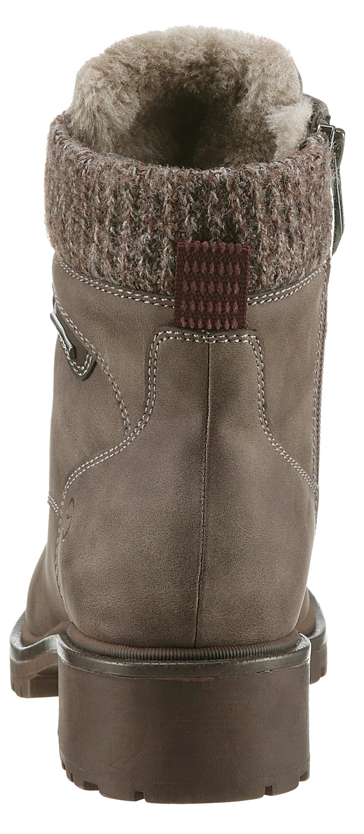 Tamaris Winterlaarzen blokhak, veterschoenen, winter enkellaars met duo tex-uitrusting