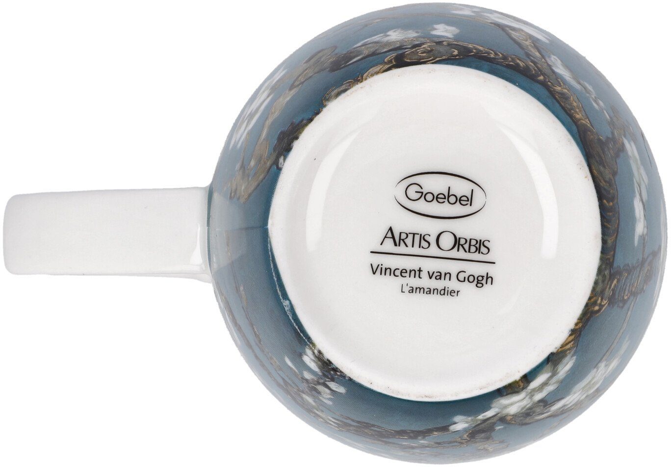Goebel Kopje Van Gogh Artis Orbis, theekop met deksel/zeef, Vincent van Gogh - Amandelboom Blauw