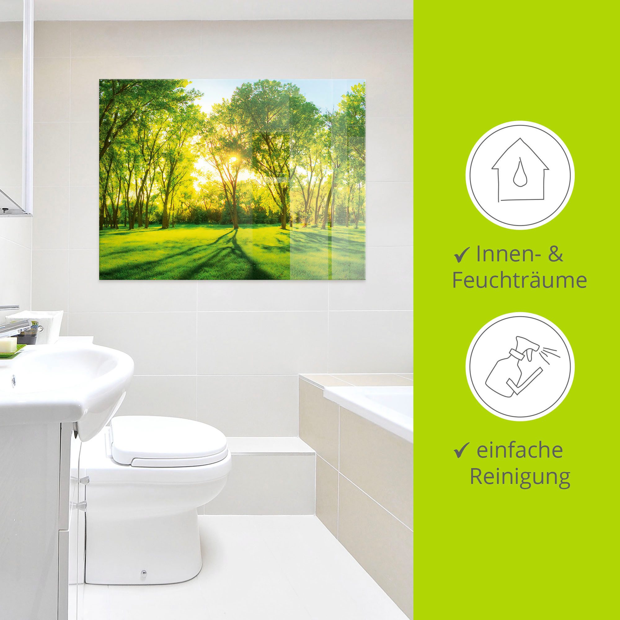 Artland Print op glas Lentewarmte II in verschillende maten
