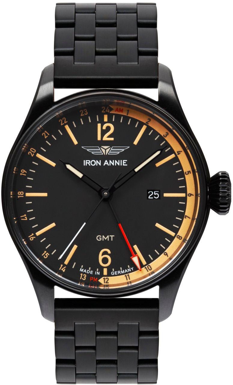 IRON ANNIE Kwartshorloge Flight Control, GMT, 5148M2 Polshorloge, herenhorloge, datum, Made in...