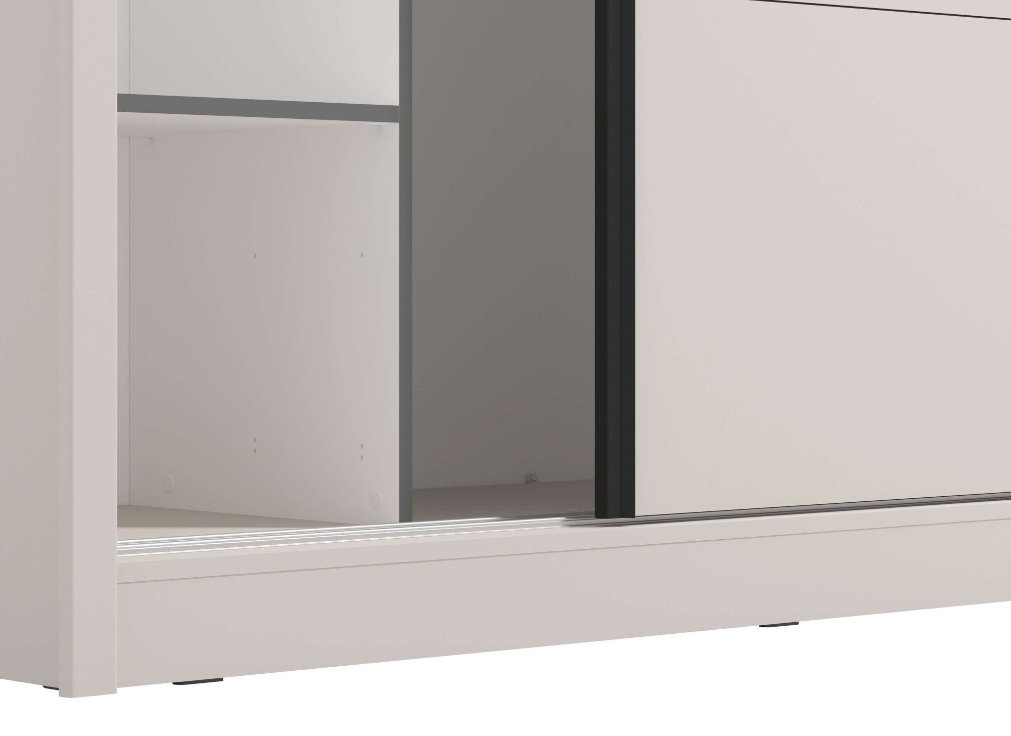 INOSIGN Schuifdeurkast Albi, slaapkamerkast, linnenkast in cashmere of wit Kledingkast met spiegel MET binneninrichting, FSC®-gecertificeerd
