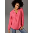 aniston casual blouse zonder sluiting met fantasievolle ruitprint - nieuwe collectie roze