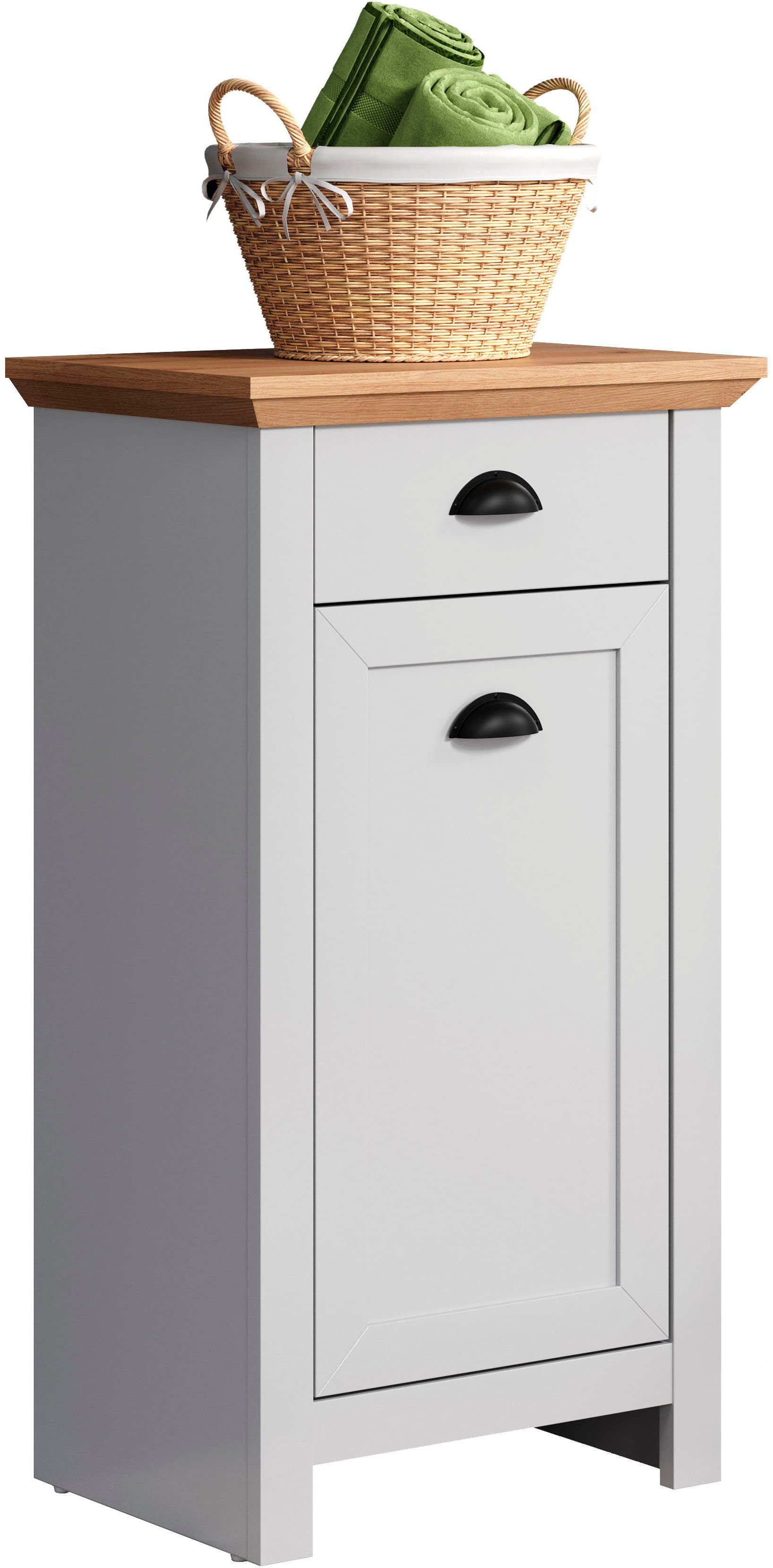Home affaire Badkamerkast Onderkast met schelpgrepen in landhuisstijl - (B/D/H) 46/33/84 cm