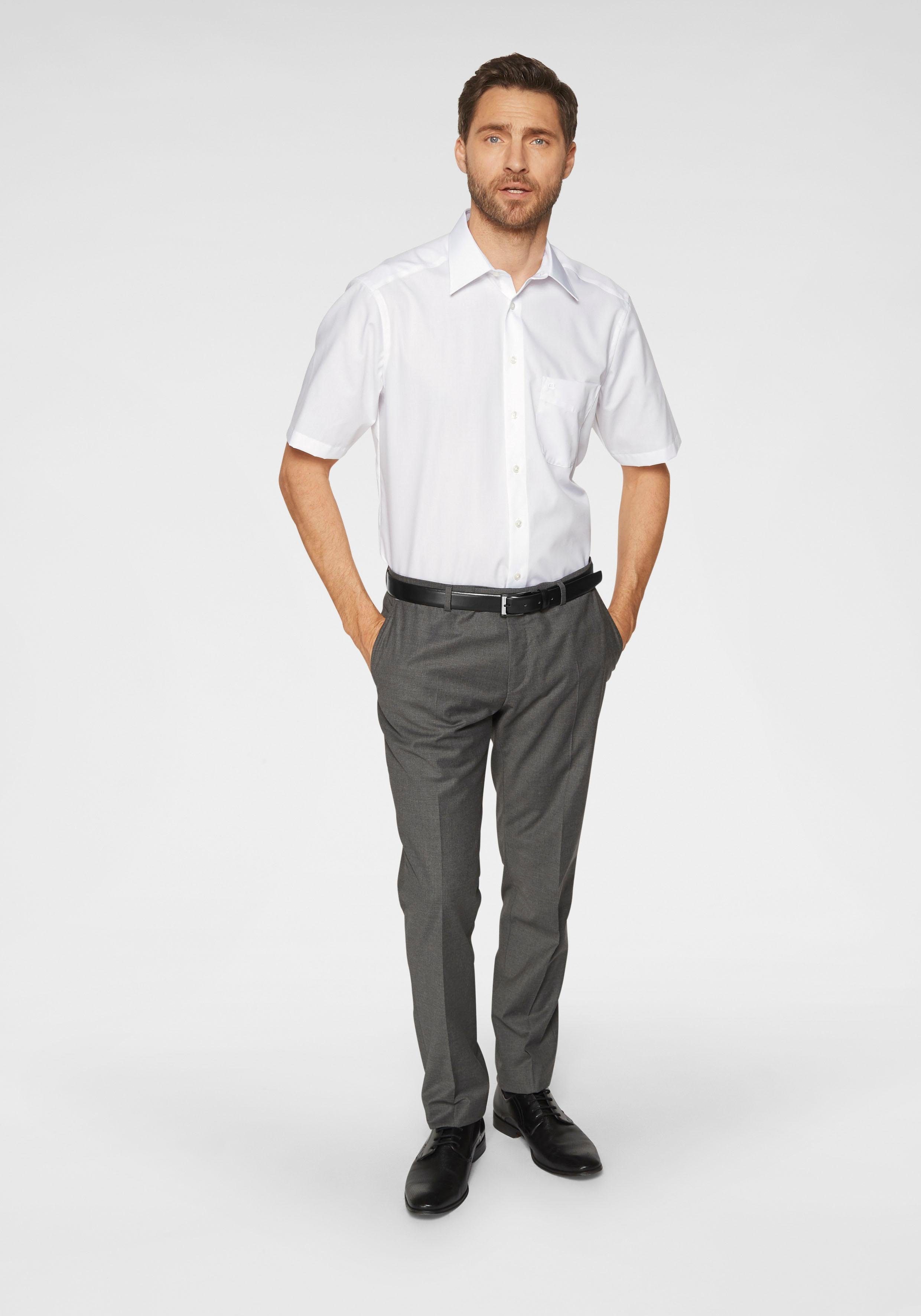 OLYMP Overhemd met korte mouwen Luxor comfort fit Korte mouwen shirt met borstzak, strijkvrij