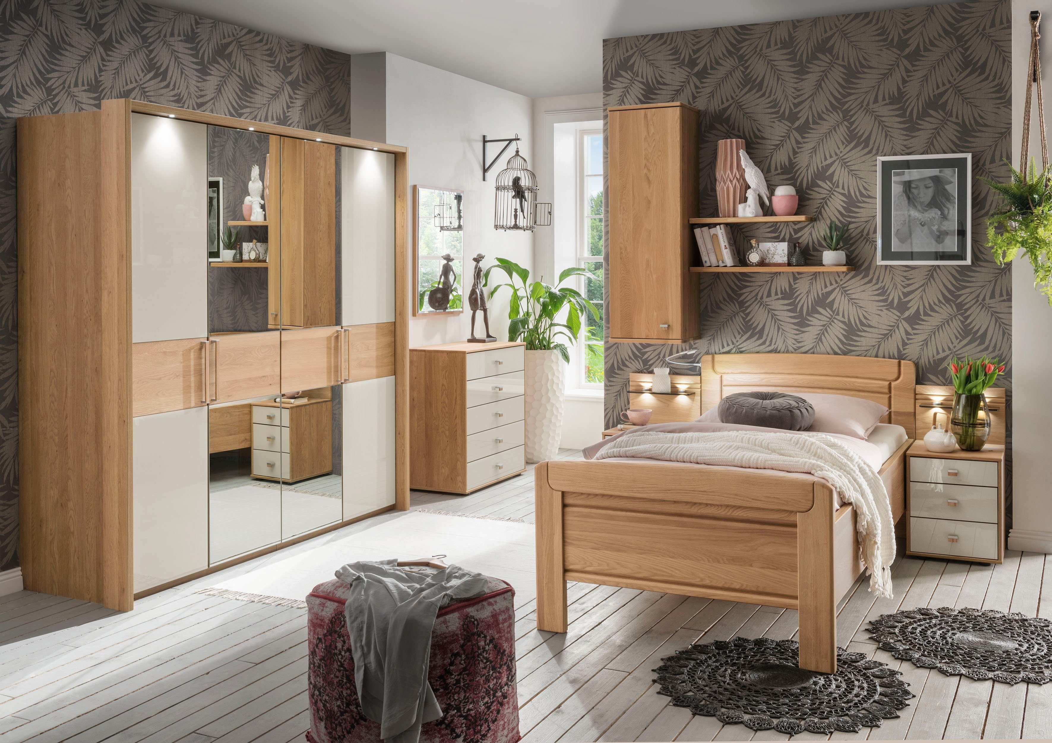 WIEMANN Houten bed Kiruna, mooie landelijke stijl, made in Germany 4-voudige lighoogteverstelling, in vele breedtes beschikbaar