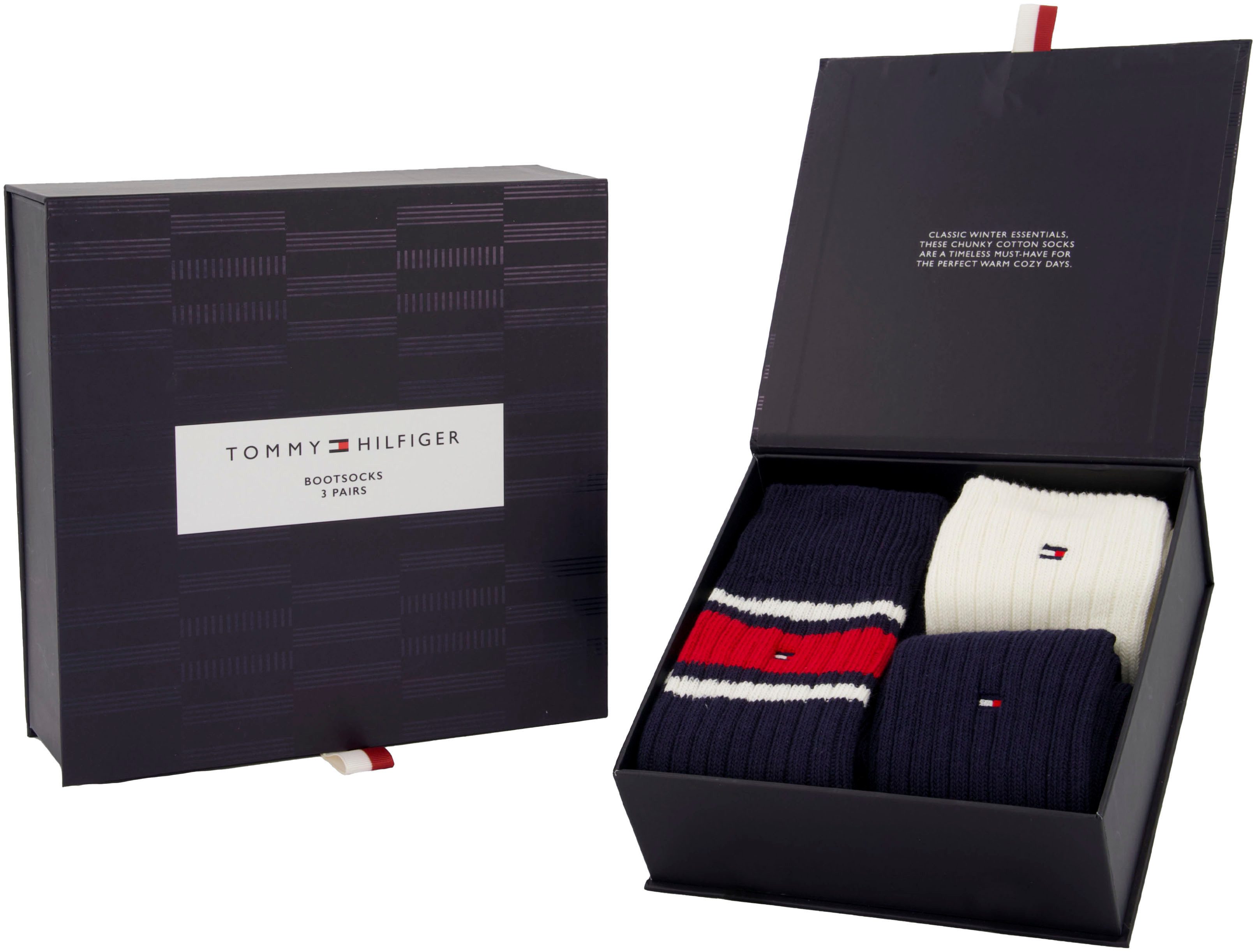 Tommy Hilfiger Sokken met stijlvol logo (3 paar Set van 3)