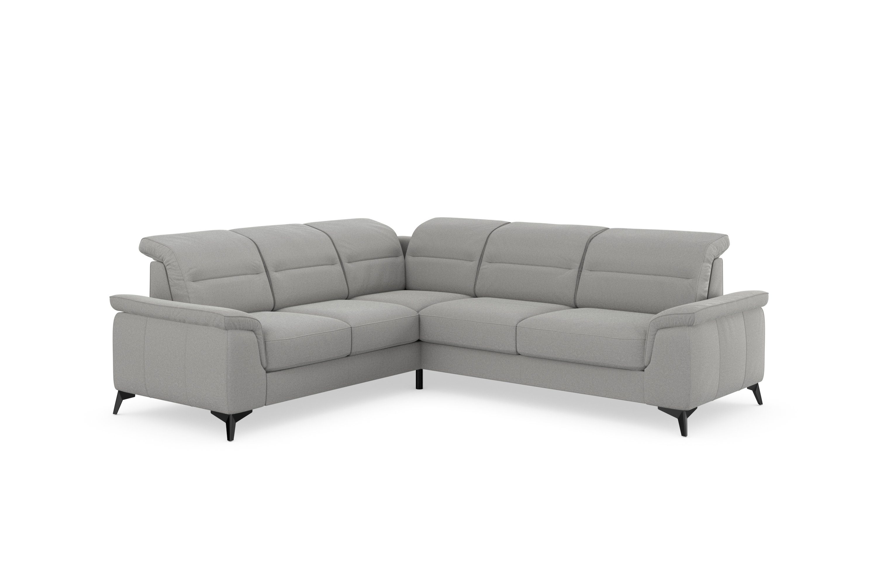 sit&more Hoekbank Sinatra L-vorm optioneel met verstelbare hoofdsteun en armleuning, metalen poten
