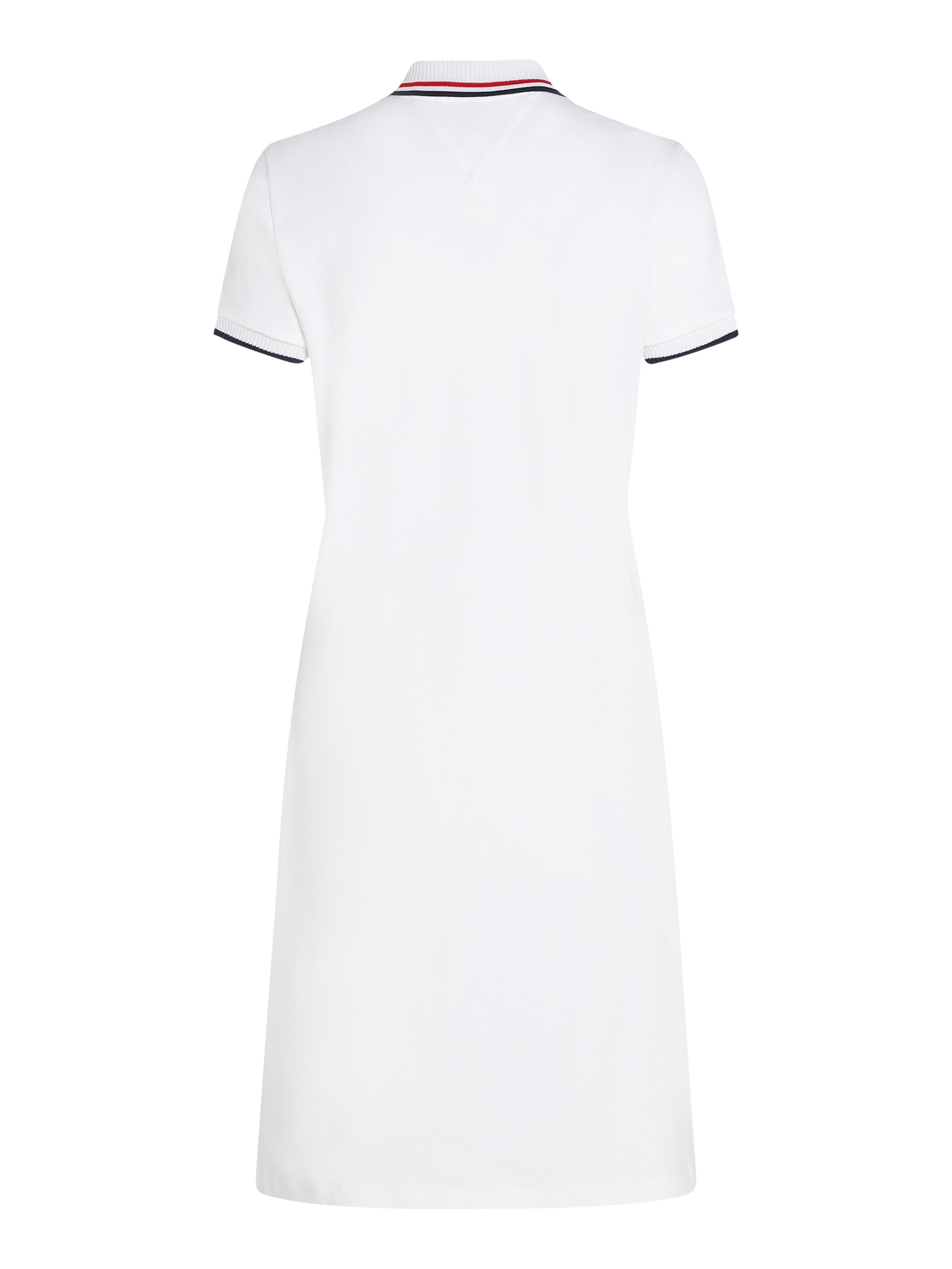 Tommy Hilfiger Polojurk SPORTY FEMININE REG POLO DRESS met contraststrepen, logo borduring