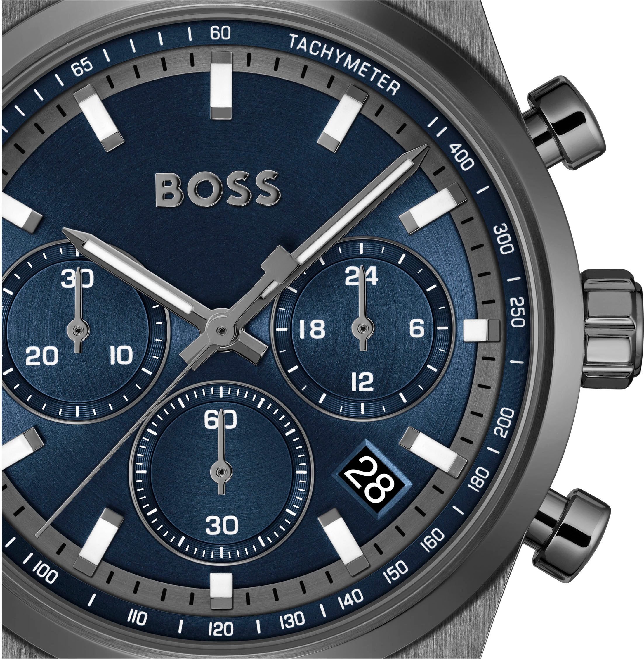 Boss Chronograaf CANDOR CHRONO Quartzhorloge, horloge, herrenuur, roestvrijstalen band, analoog, dag