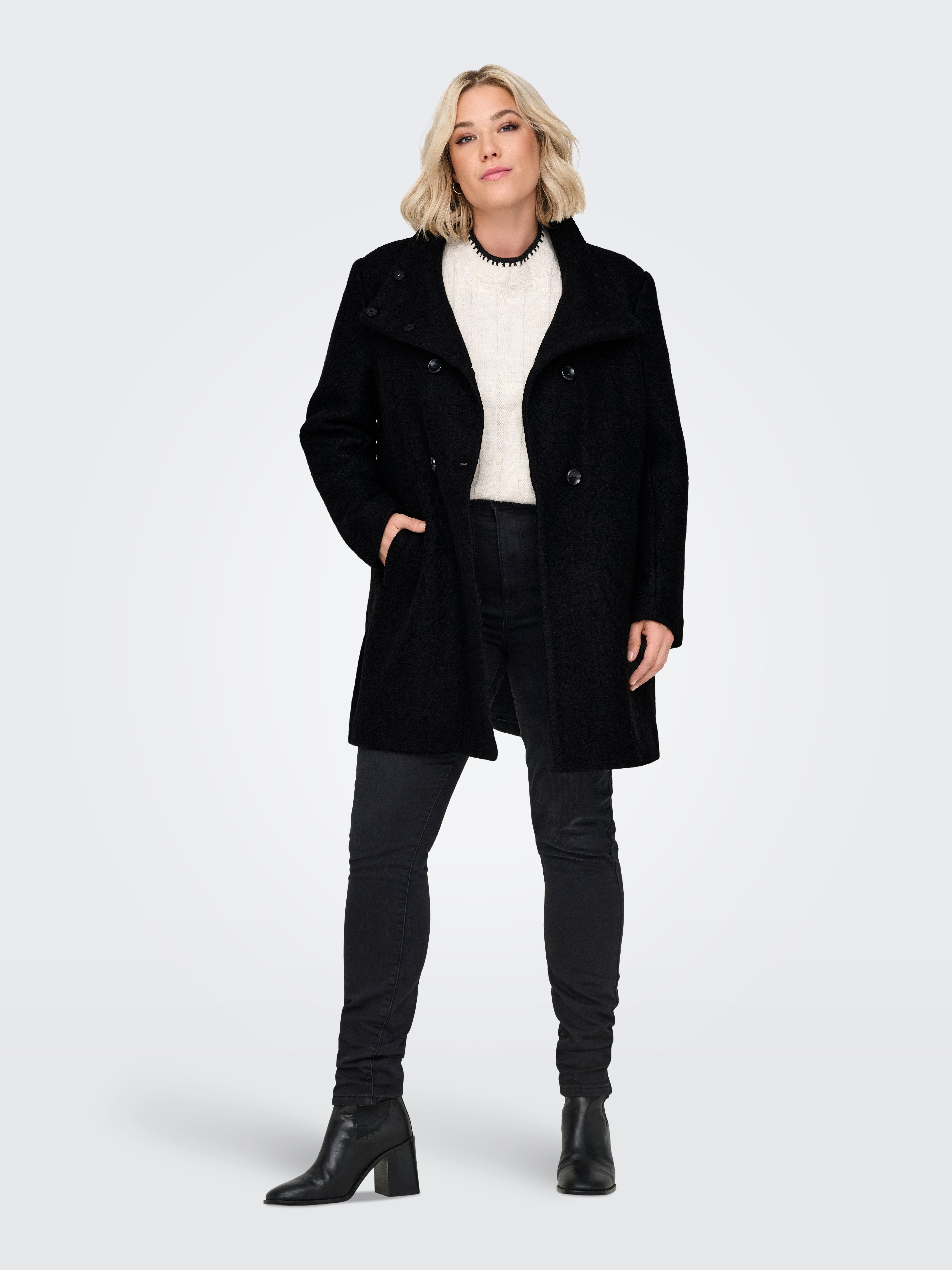 ONLY CARMAKOMA Korte jas CARNEWSOPHIA WOOL COAT OTW