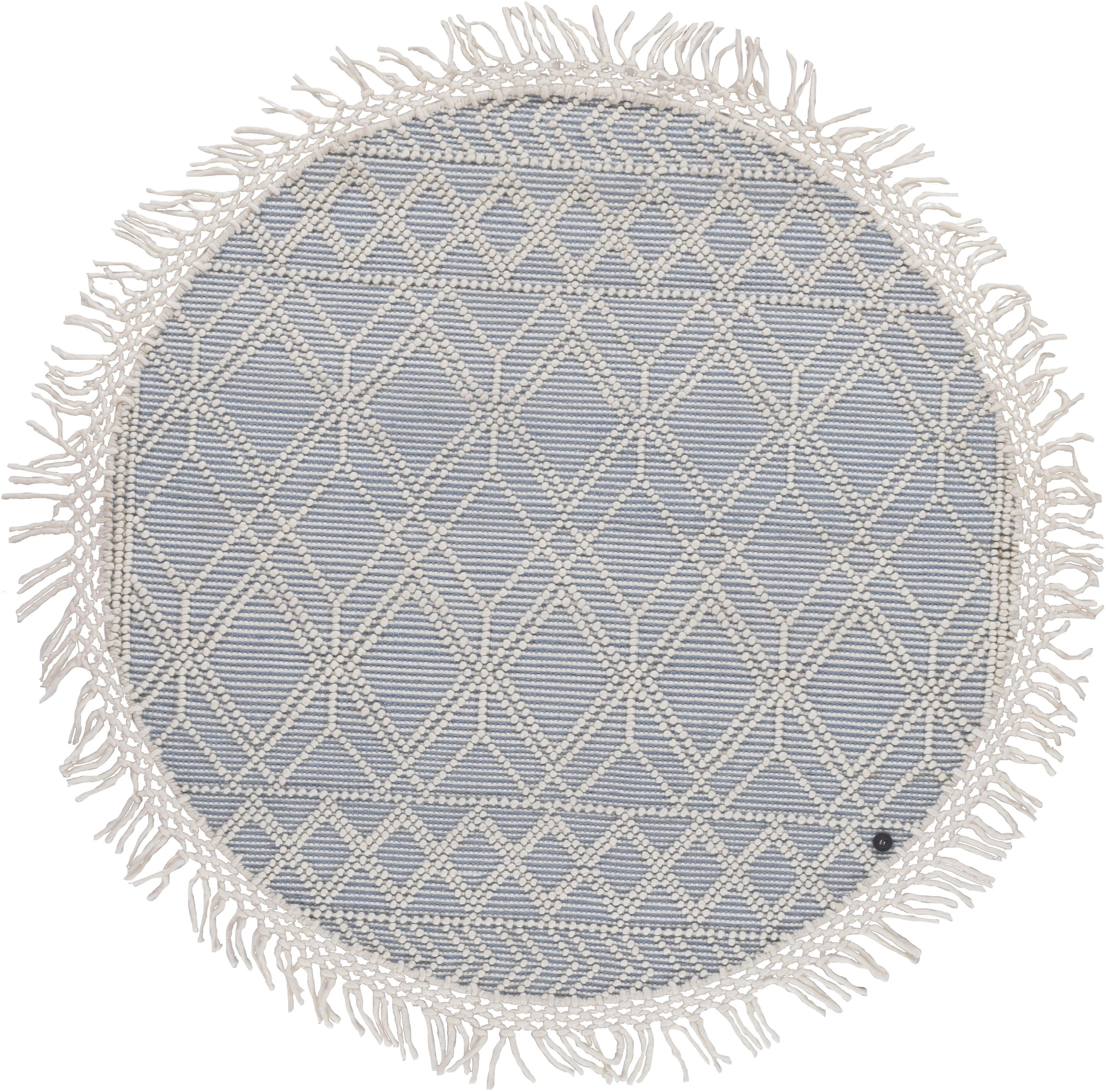TOM TAILOR HOME Vloerkleed Coloured Macrame Handgeweven vloerkleed, zuivere wol, met de hand geweven, met franje, Scandi design