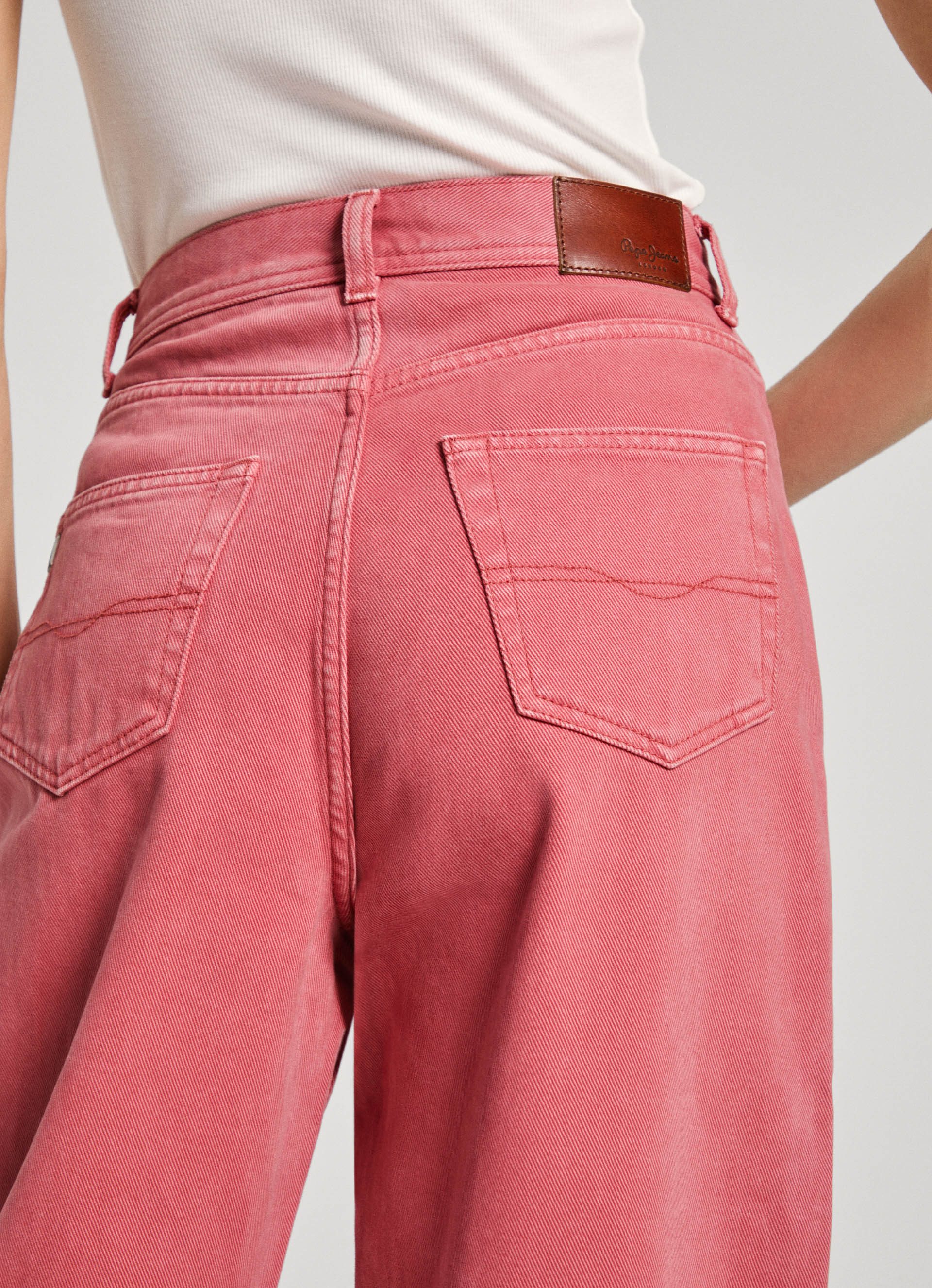 Pepe Jeans High-waist jeans BARREL JEANS UHW met wijde pijpen van katoen-denim
