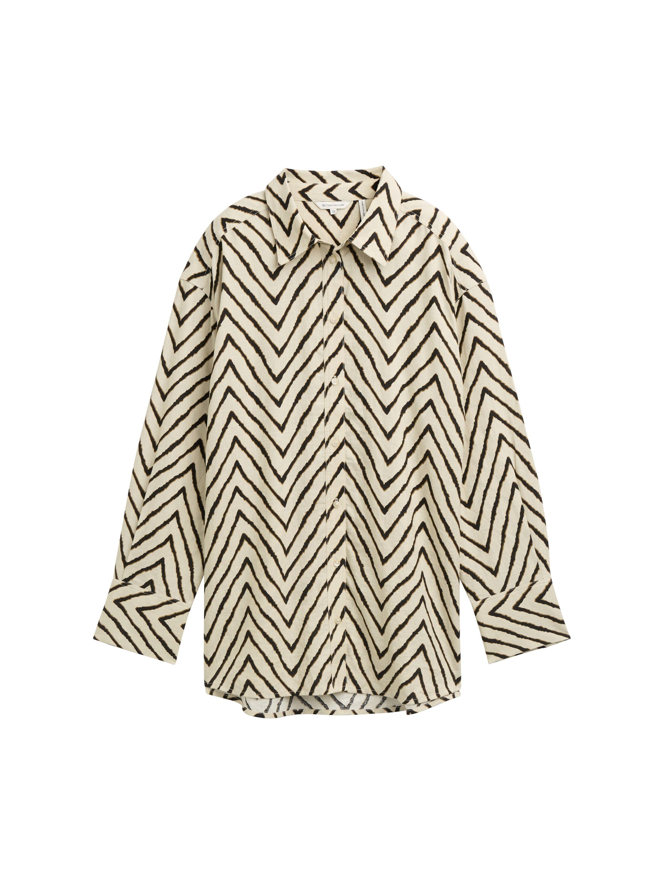 Tom Tailor Blouse met lange mouwen met zigzagpatroon