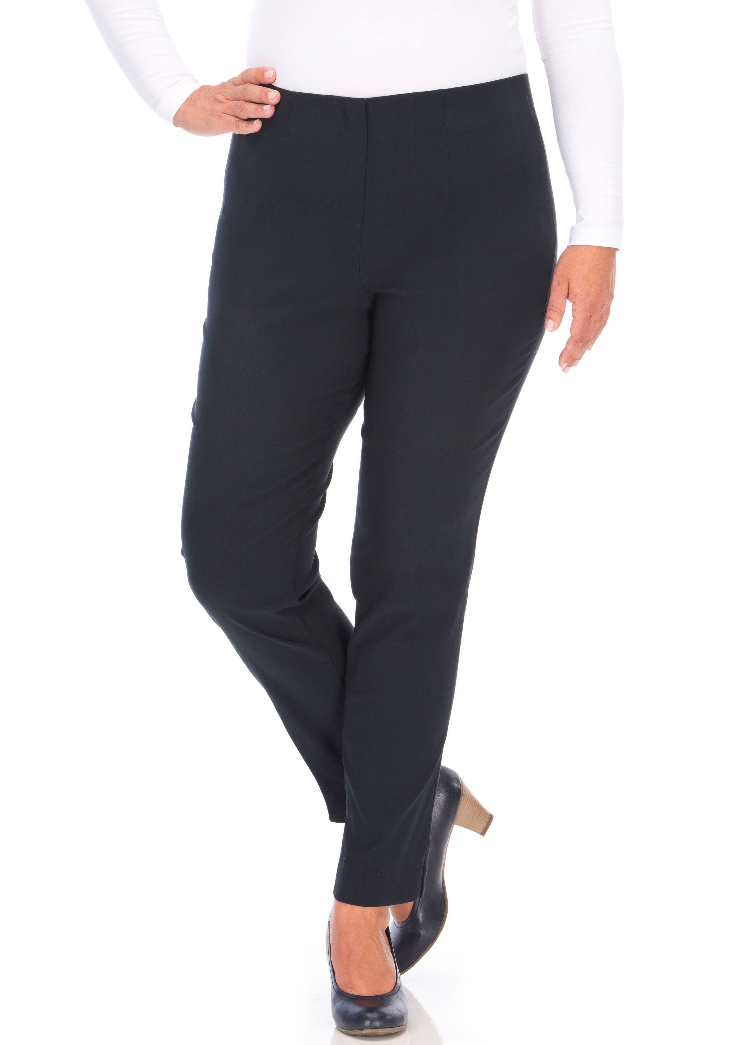 KjBRAND Stoffen broek Susie XS Ankle Bengaline dames harembroeken maat 52 blauw
