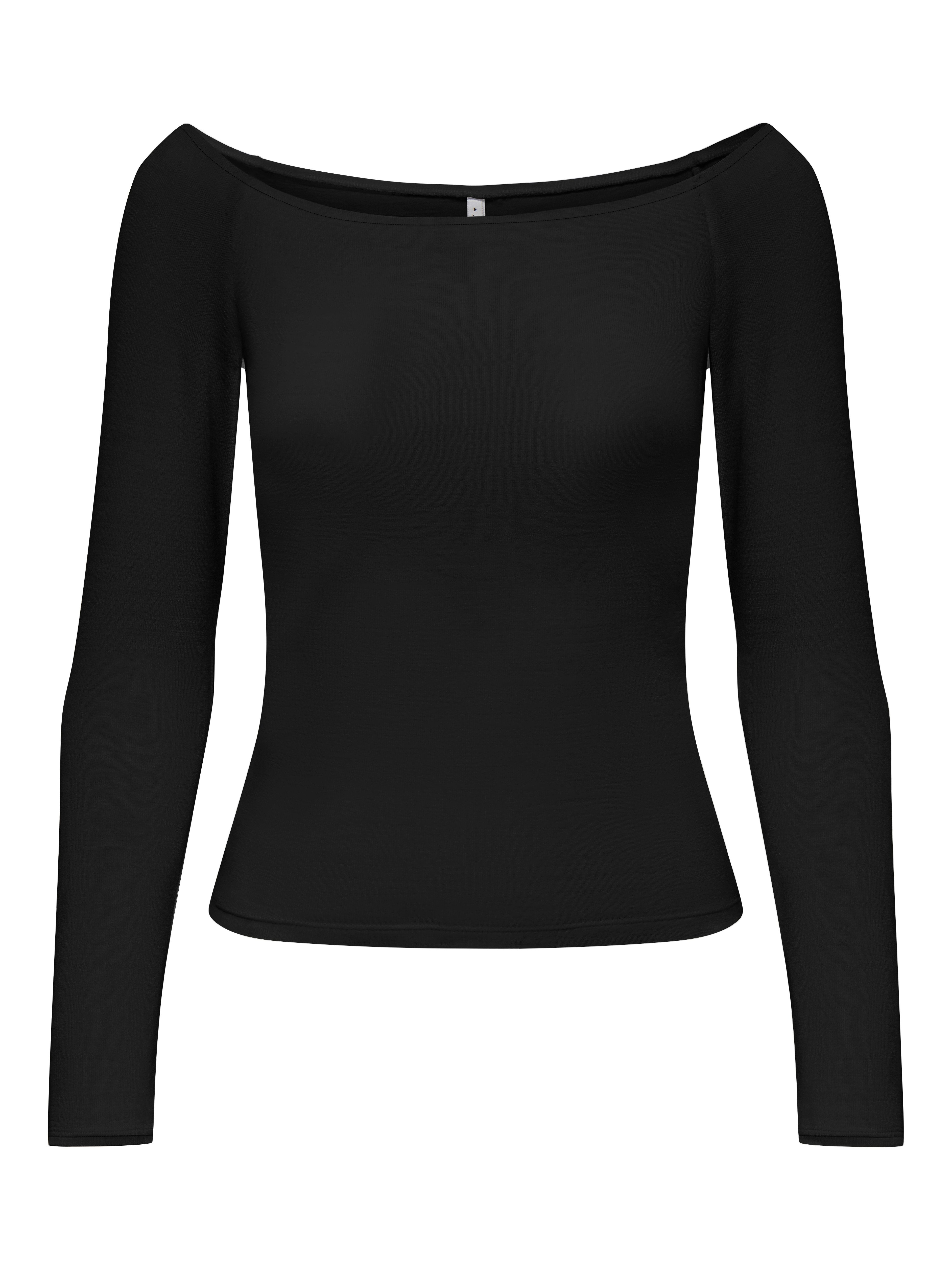 Only Shirt met lange mouwen ONLGLAMOUR L/S BOAT NECK TOP BOX CC JRS