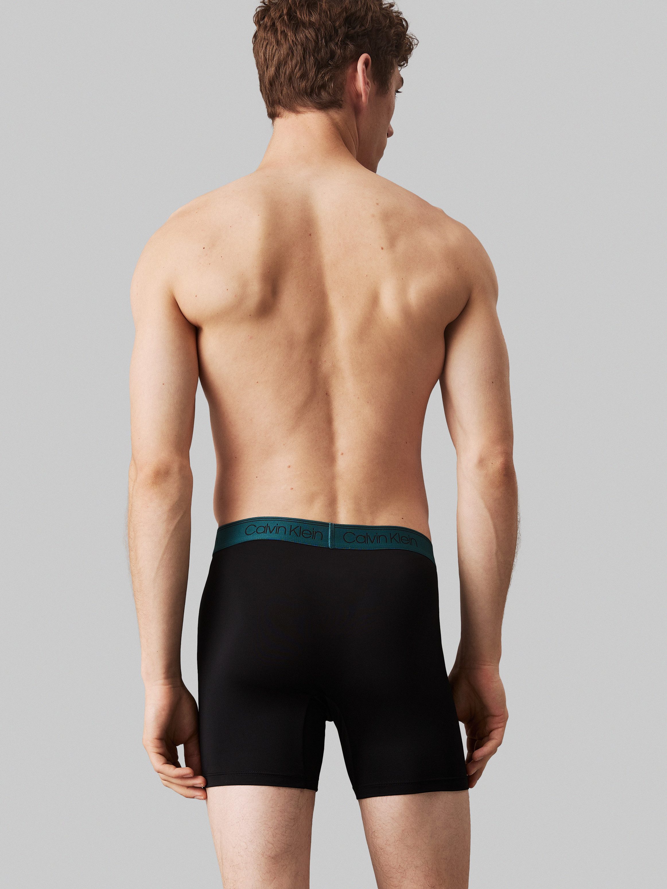 Calvin Klein Boxershort BOXER BRIEF 3PK met langere pijpen & logo-elastische tailleband (Set van 3)