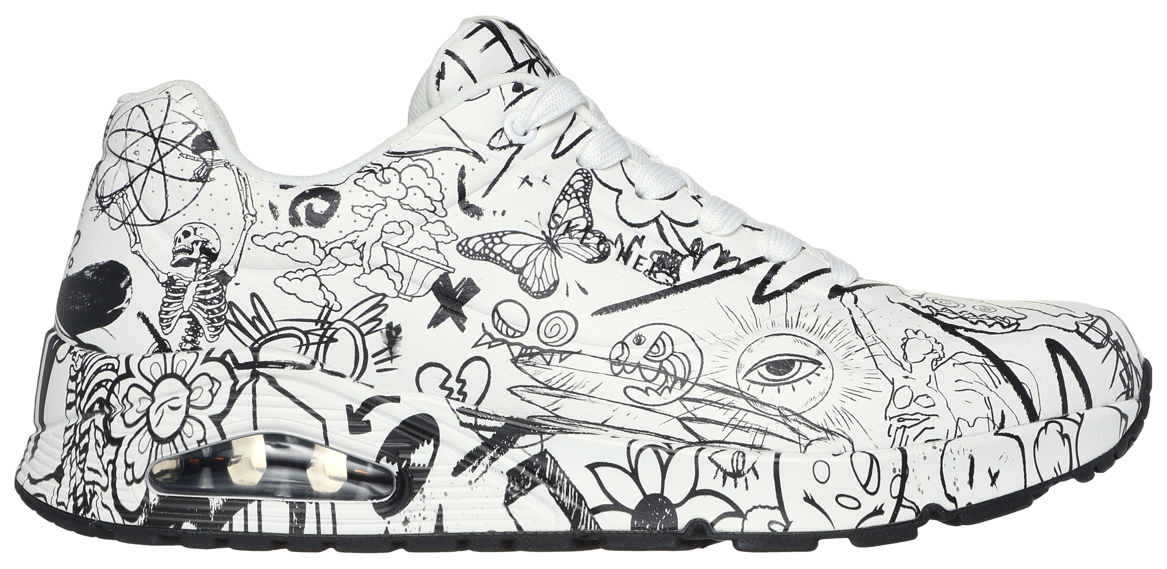 Skechers Sneakers met skech-air luchtkamers zool, vrijetijdsschoen, lage schoen, veterschoen