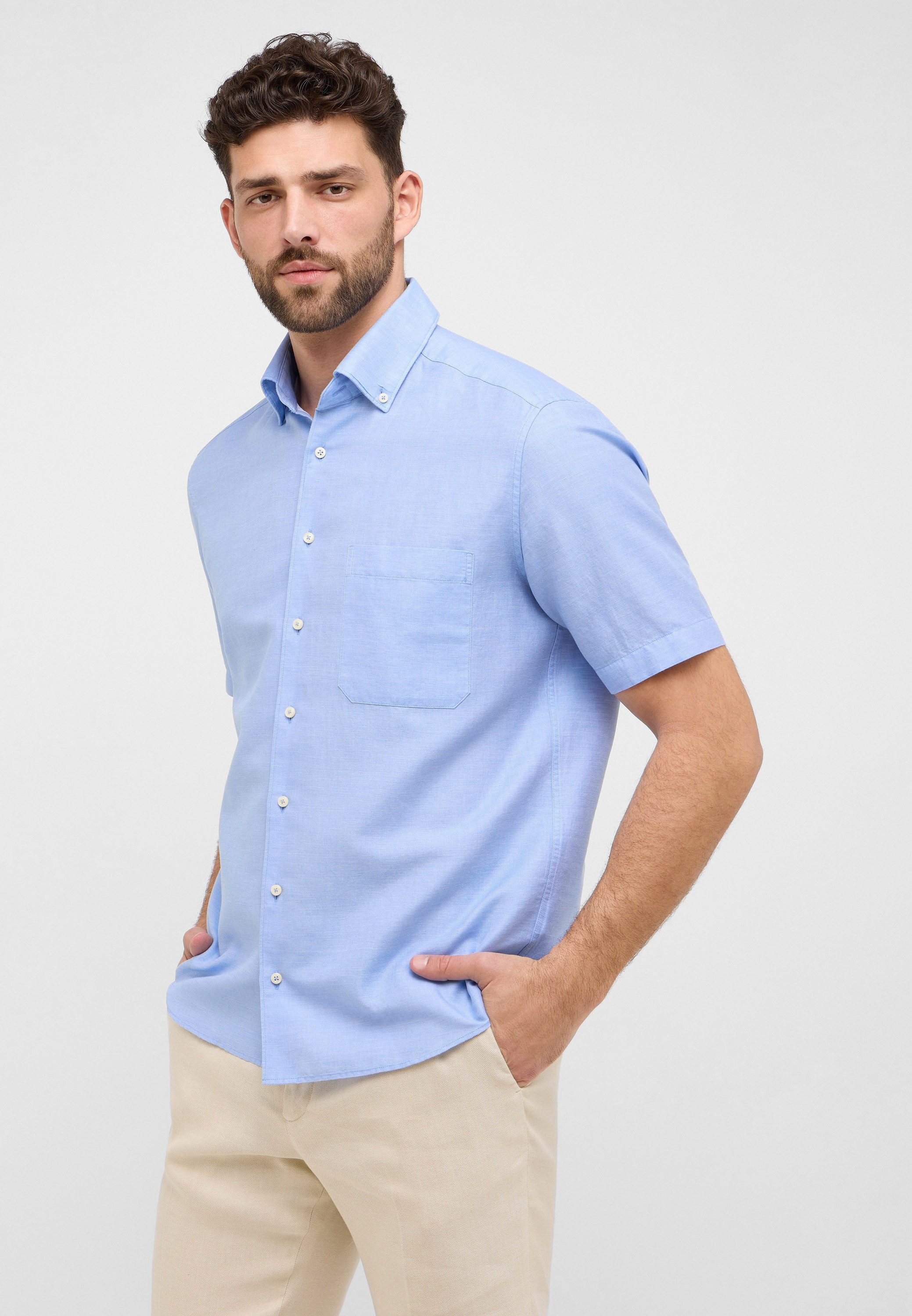 Eterna Overhemd met korte mouwen Comfort fit