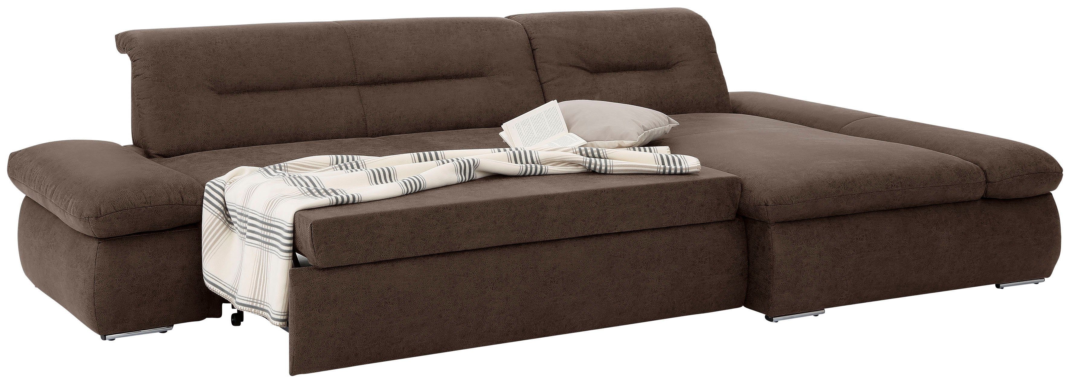 INOSIGN Hoekbank Avesa L-vorm Naar keuze met armleuningverstelling en slaapfunctie, bxdxh: 300x172x80cm