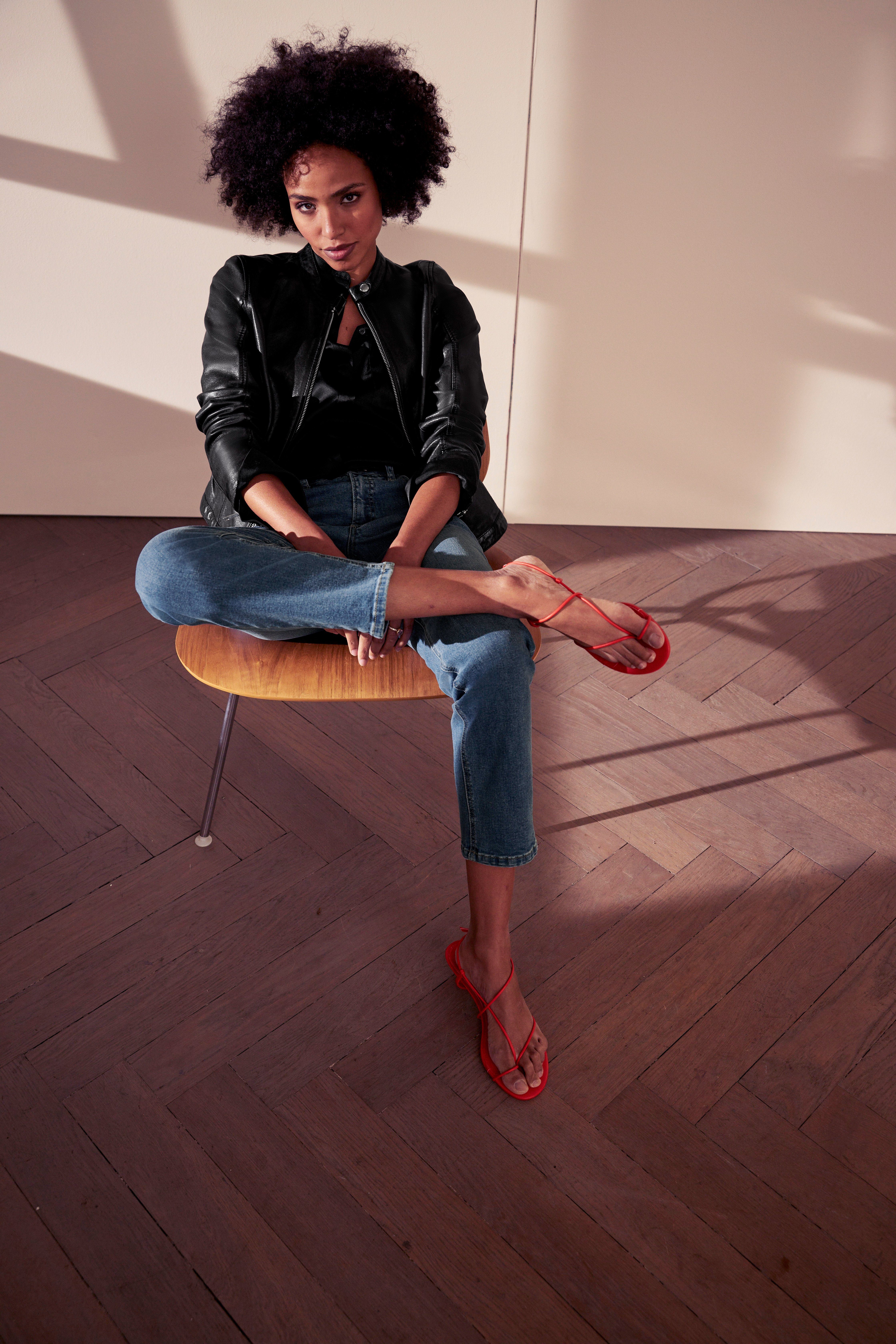 HECHTER PARIS Mom jeans hoge taille, enkel-vrij, met riemlussen