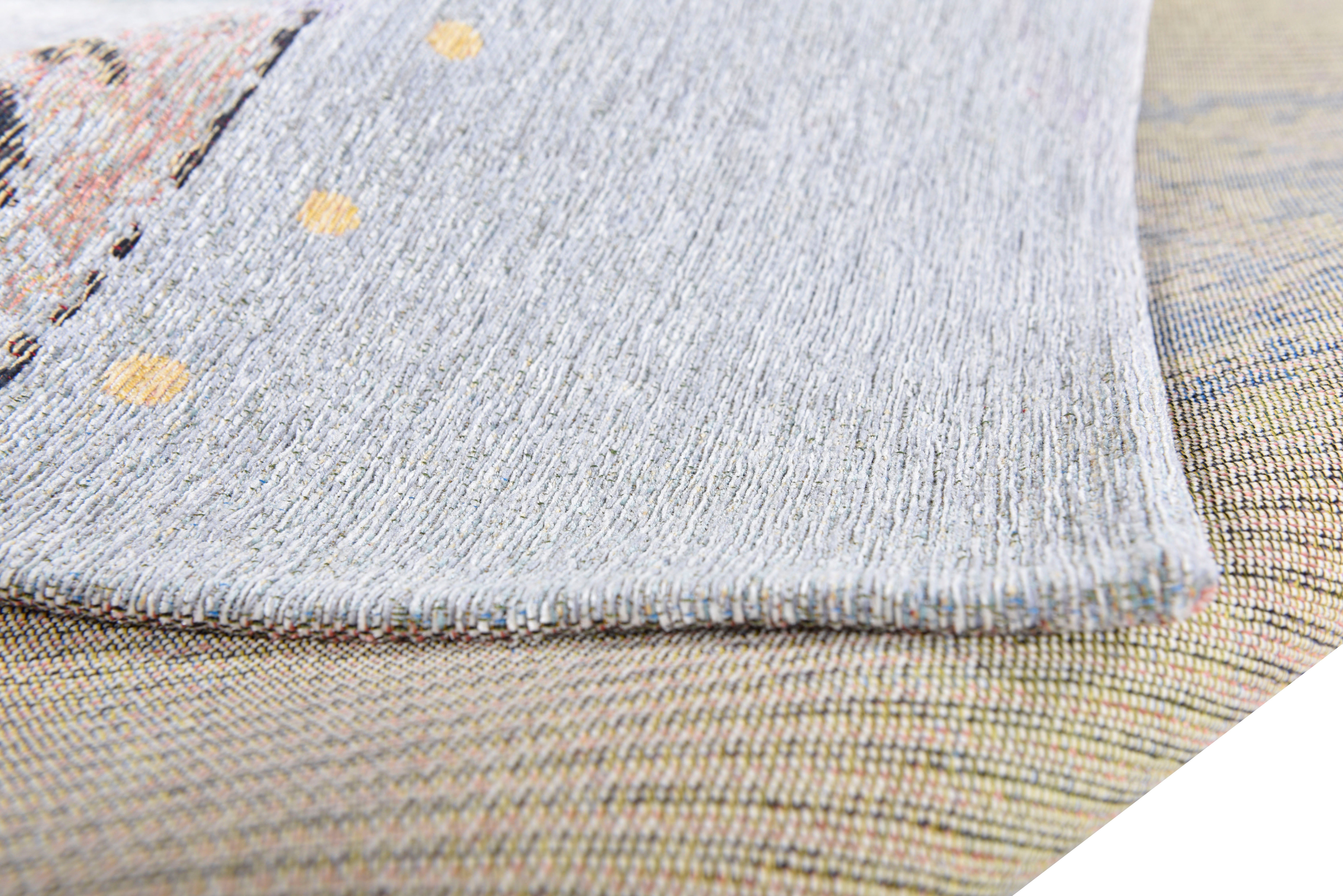 Gino Falcone Vloerkleed Cosima-106 plat geweven jacquard-vloerkleed, met chenillegaren, modern design