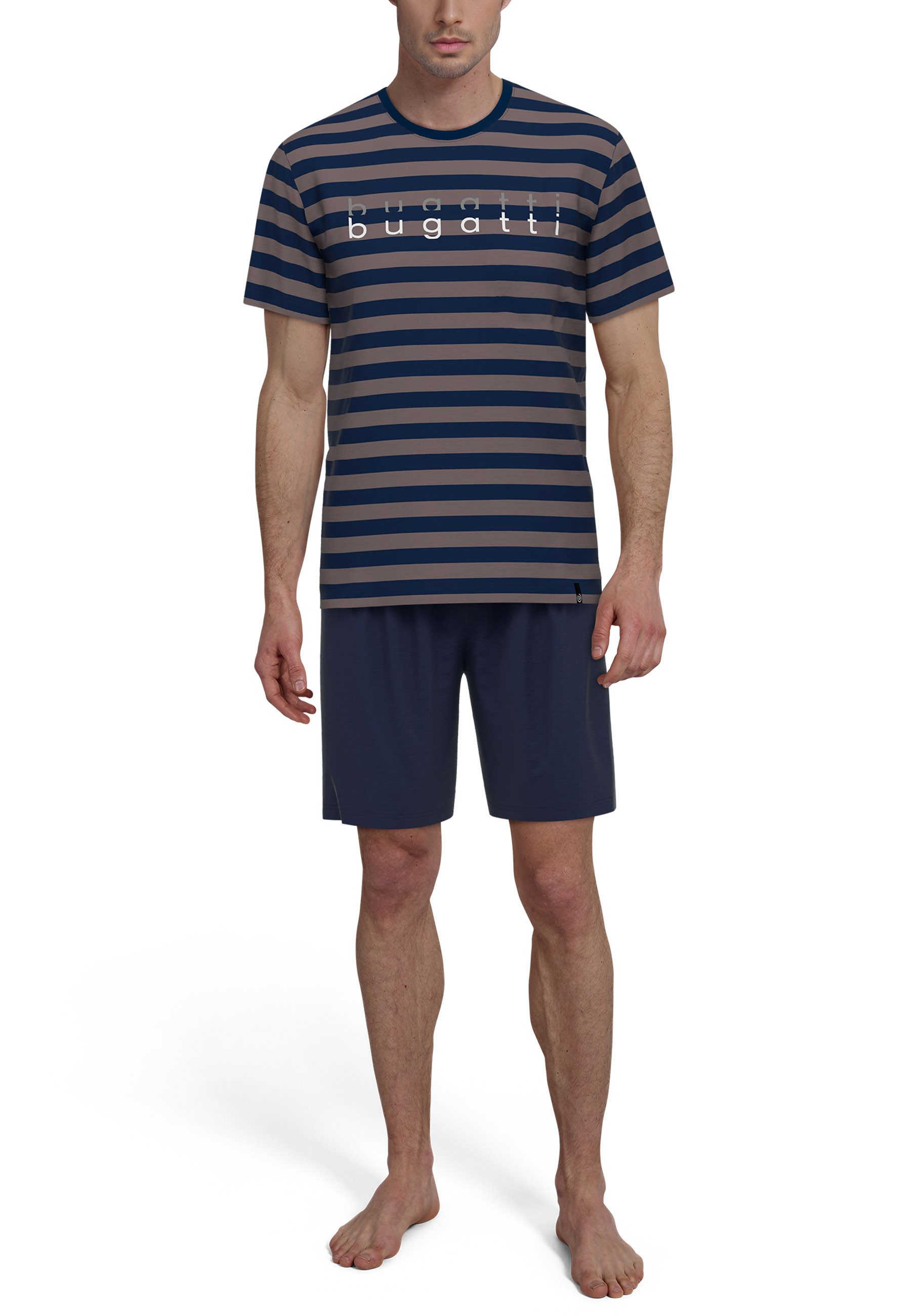 bugatti Shortama Turijn met subtiele logo-applicatie (2-delig)
