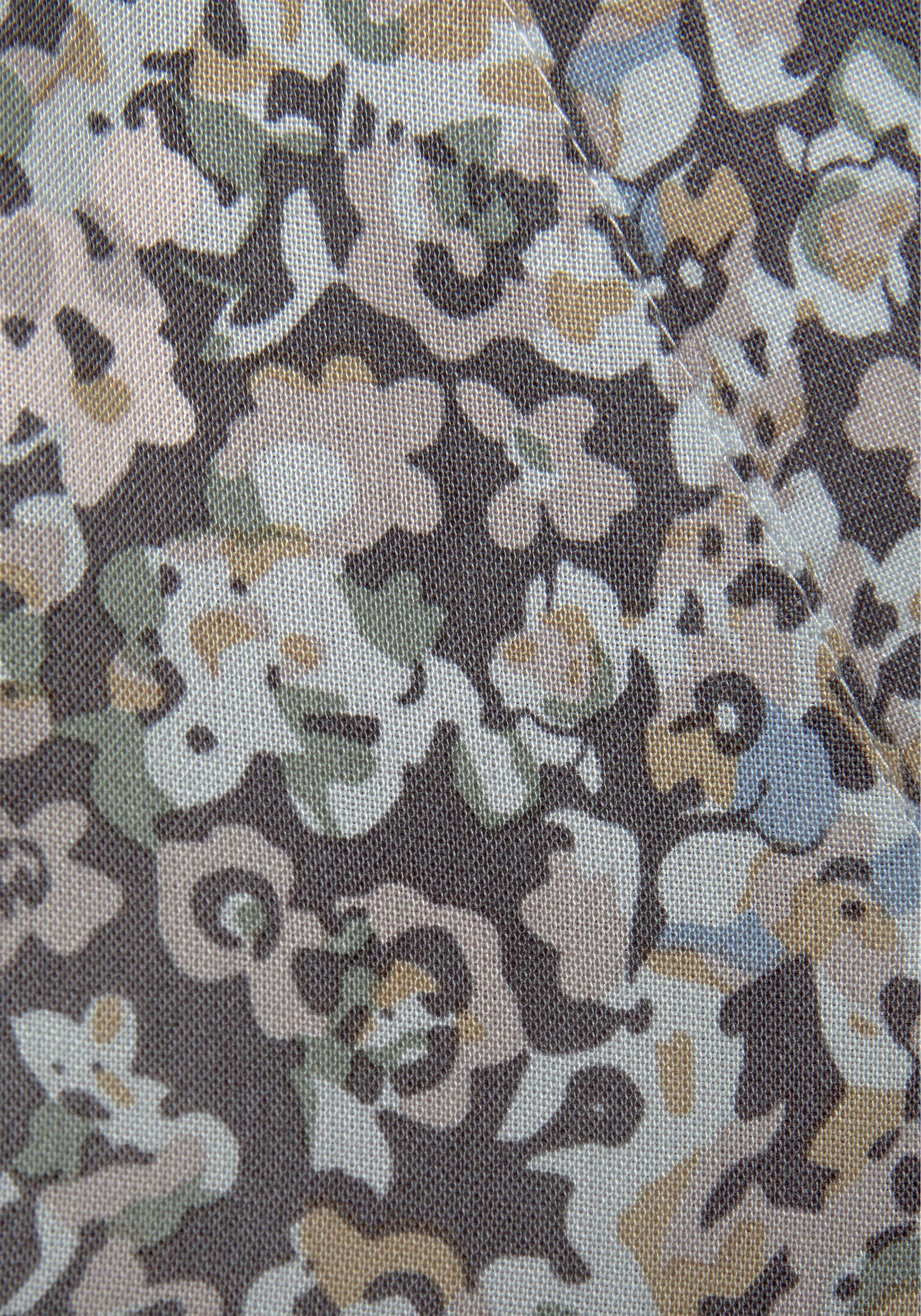 Vivance Blouse met korte mouwen met bloemenprint en v-hals, blouseshirt, damesblouse