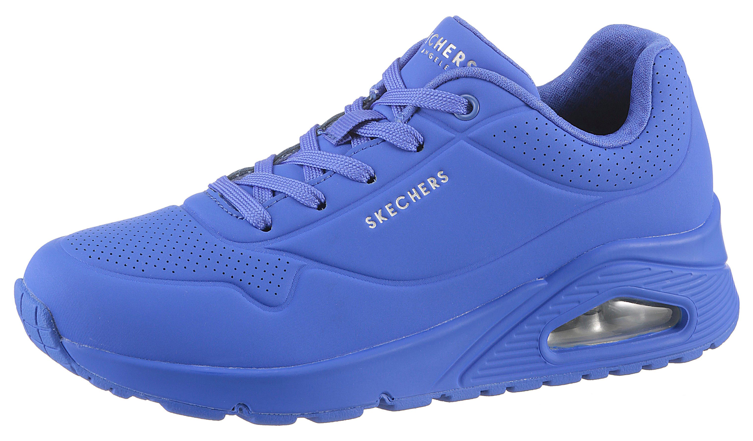 Skechers Sneakers Street Uno - Stand on Air Vrijetijdsschoen, lage schoen, veterschoen met memory foam dames schoenen maat 39 blauw