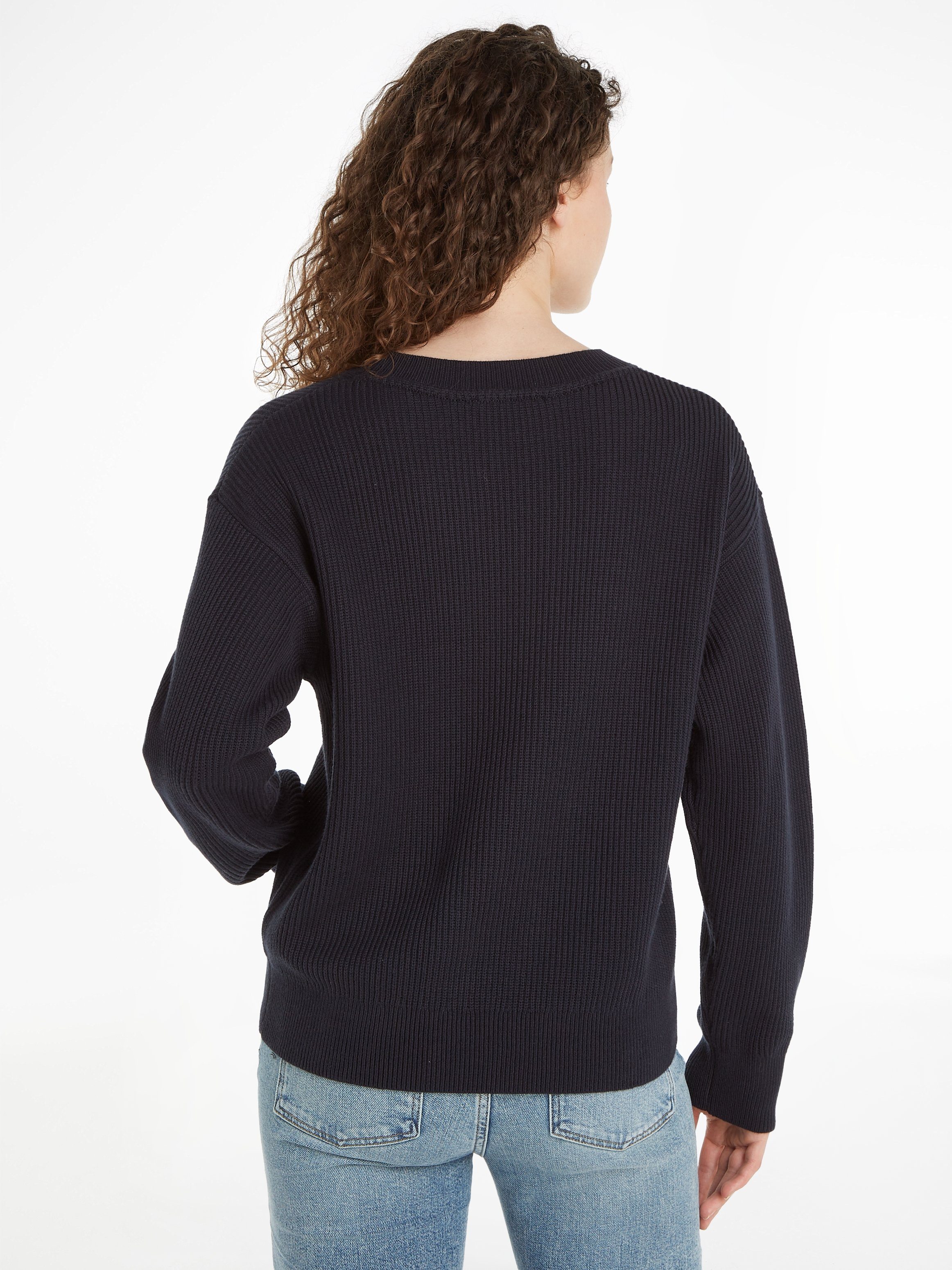 Tommy Hilfiger Trui met ronde hals met merklabel