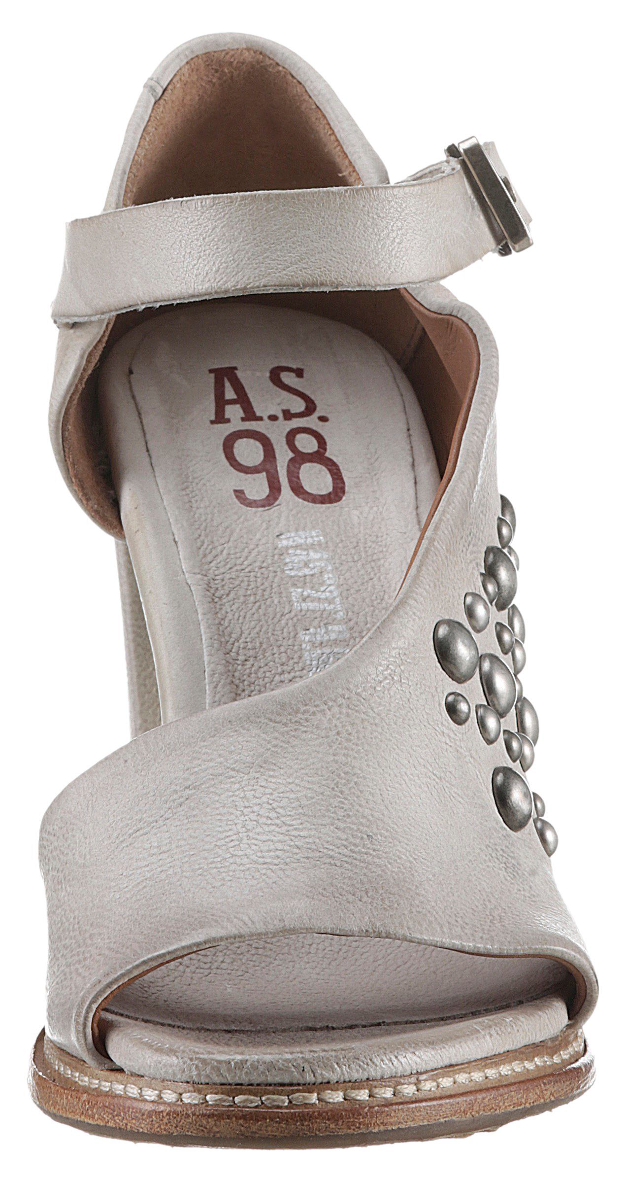 A.S.98 Peeptoepumps BASILE , avondschoen, bandensandaal, blokhak, met nagels