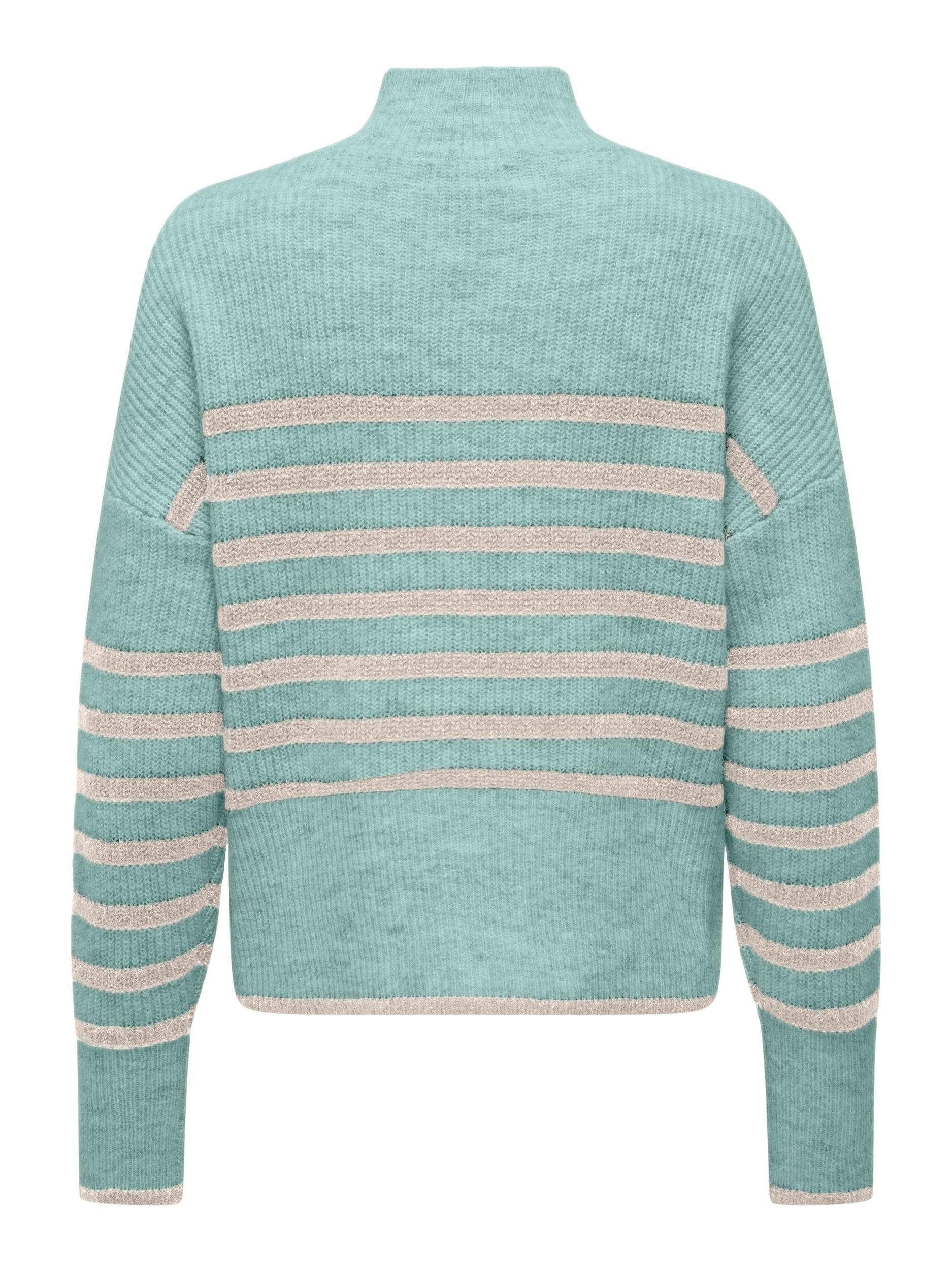 Only Gebreide trui ONLFRIDI LIFE LS STRIPE HIGH NECK KNT