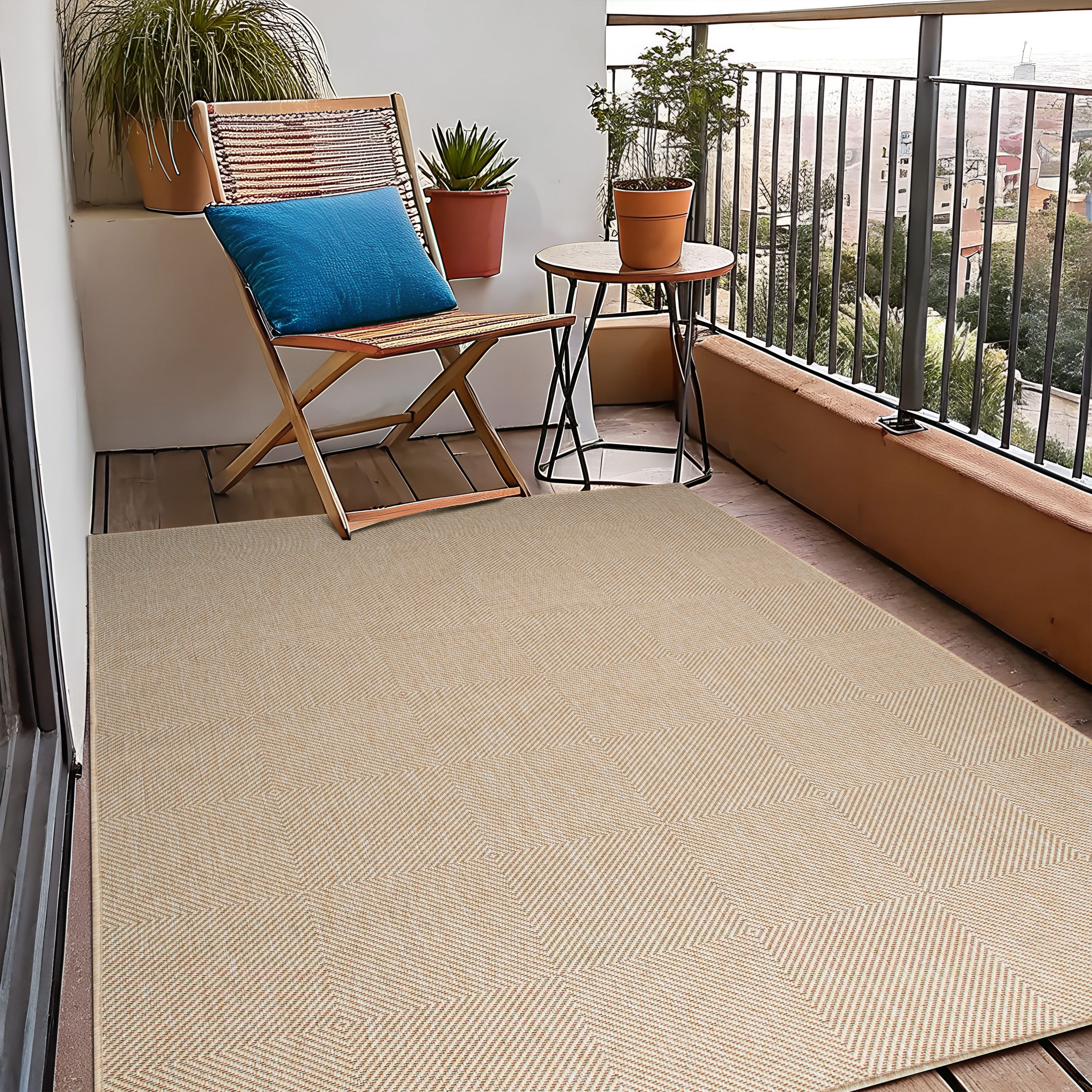 my home Vloerkleed Anna is ook als loper verkrijgbaar Geschikt voor binnen en buiten, sisal-look, weerbestendig & uv-bestendig