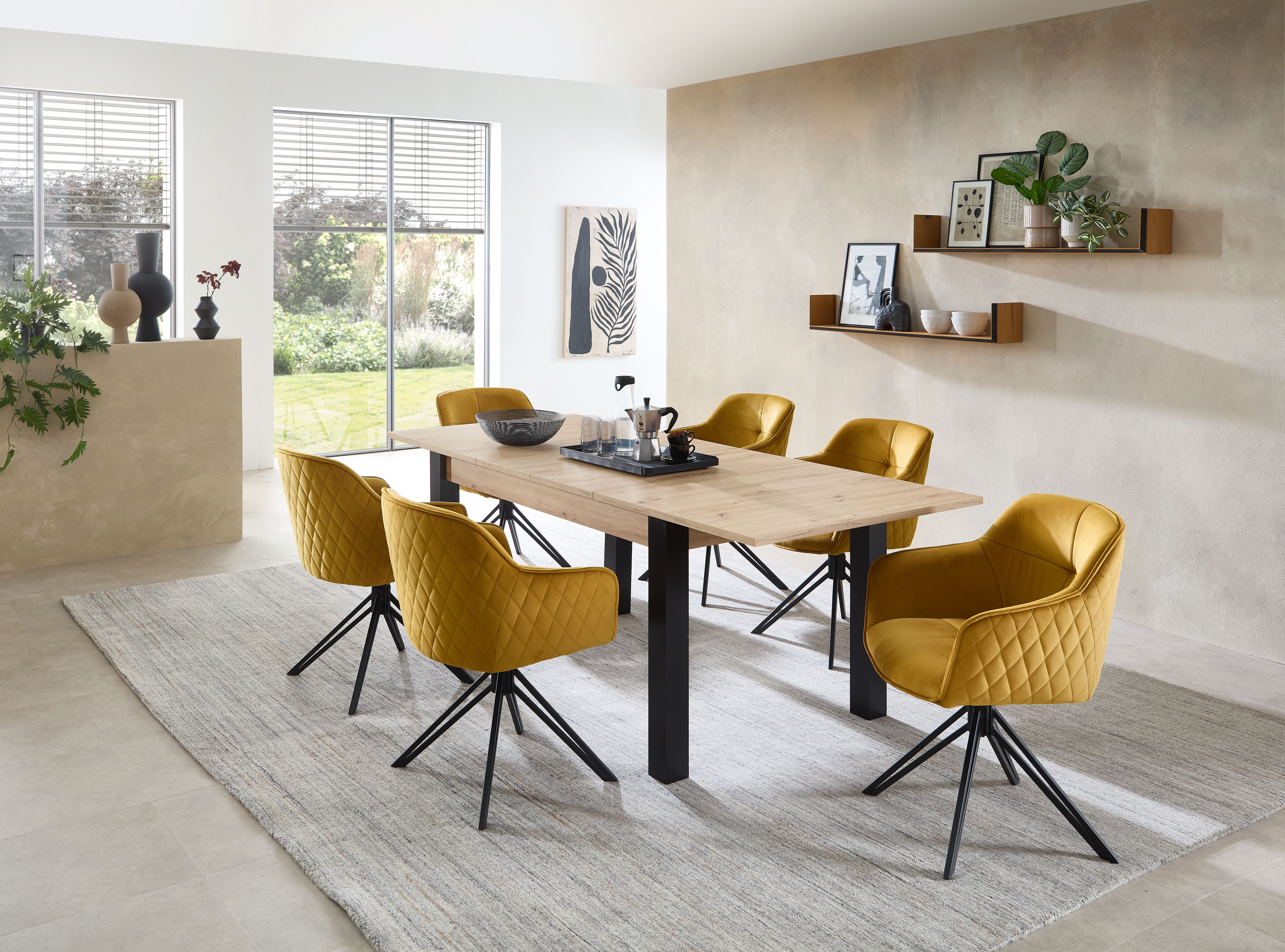 Stolkom Eettafel LUCAS, TOPSELLER! 140-210 cm uitschuifbaar, tafel in eiken artisan decor
