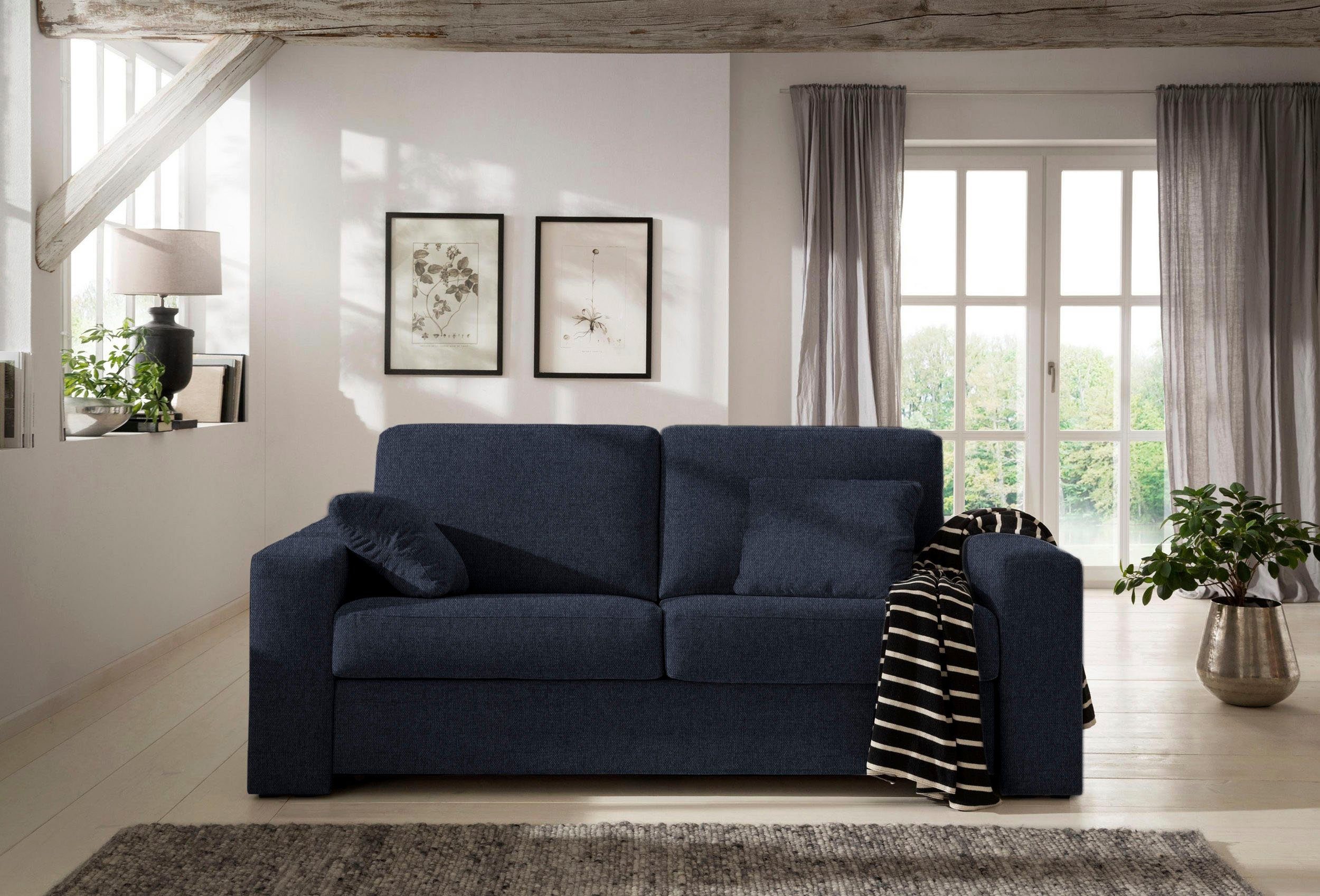 Home affaire Slaapbank Roma matras hoogte 14 cm Bedfunctie, met vering, lattenbodem, matras