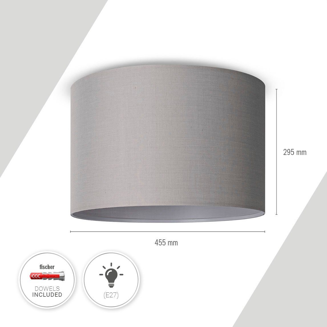 Paco Home Plafondlamp Uni Color LED plafondlamp woonkamer en slaapkamer, effen kleuren, decor E27