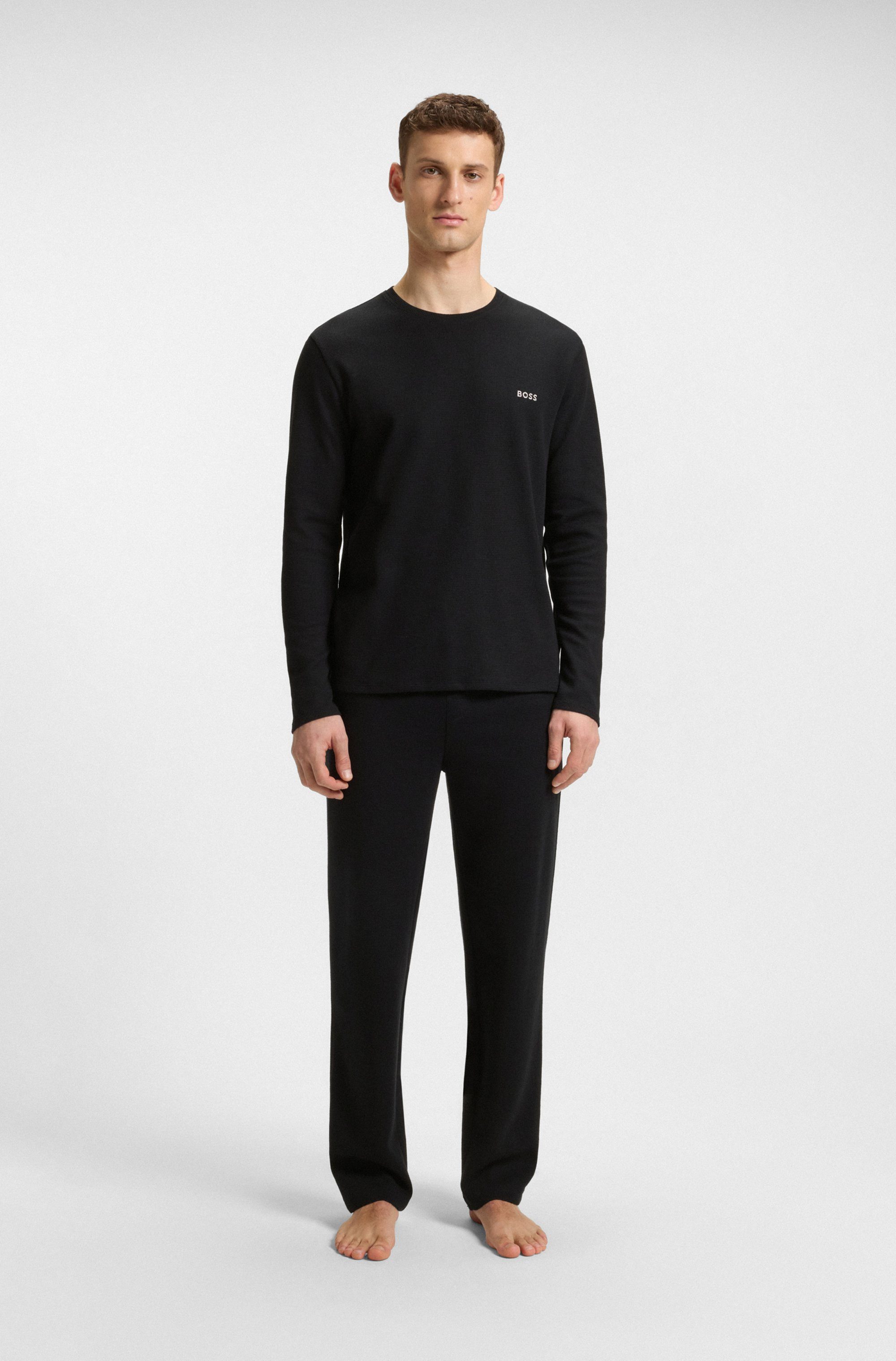BOSS Pyjama top Waffle LS-Shirt
