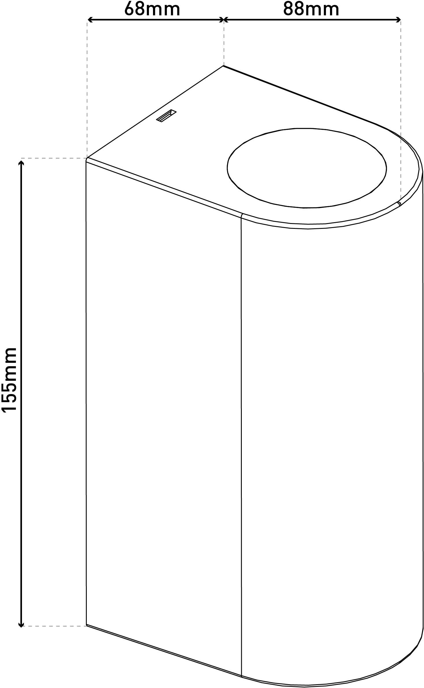 näve Wandlamp voor buiten Alecto cilindrische vorm, zwart, 2 x gu10 excl. lichtbron, h: 15,5 cm (1 stuk)