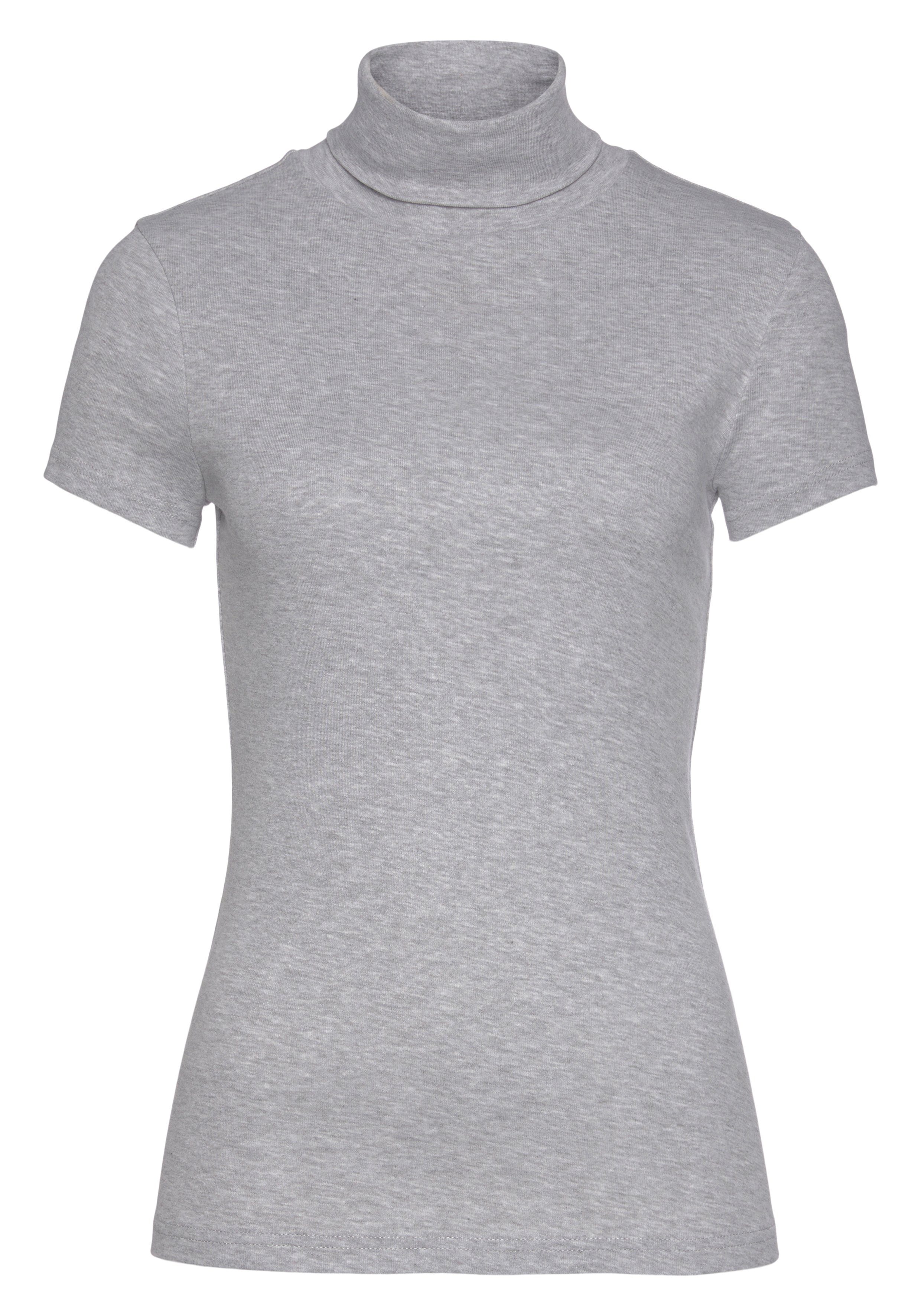 Flashlights Colshirt figuurvolgend, basic stijl, rolkragen, van 100% katoen, elastisch