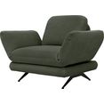 places of style fauteuil saletto modern design, incl. armleuningfunctie, naar keuze ook met verstelbare rugleuning groen