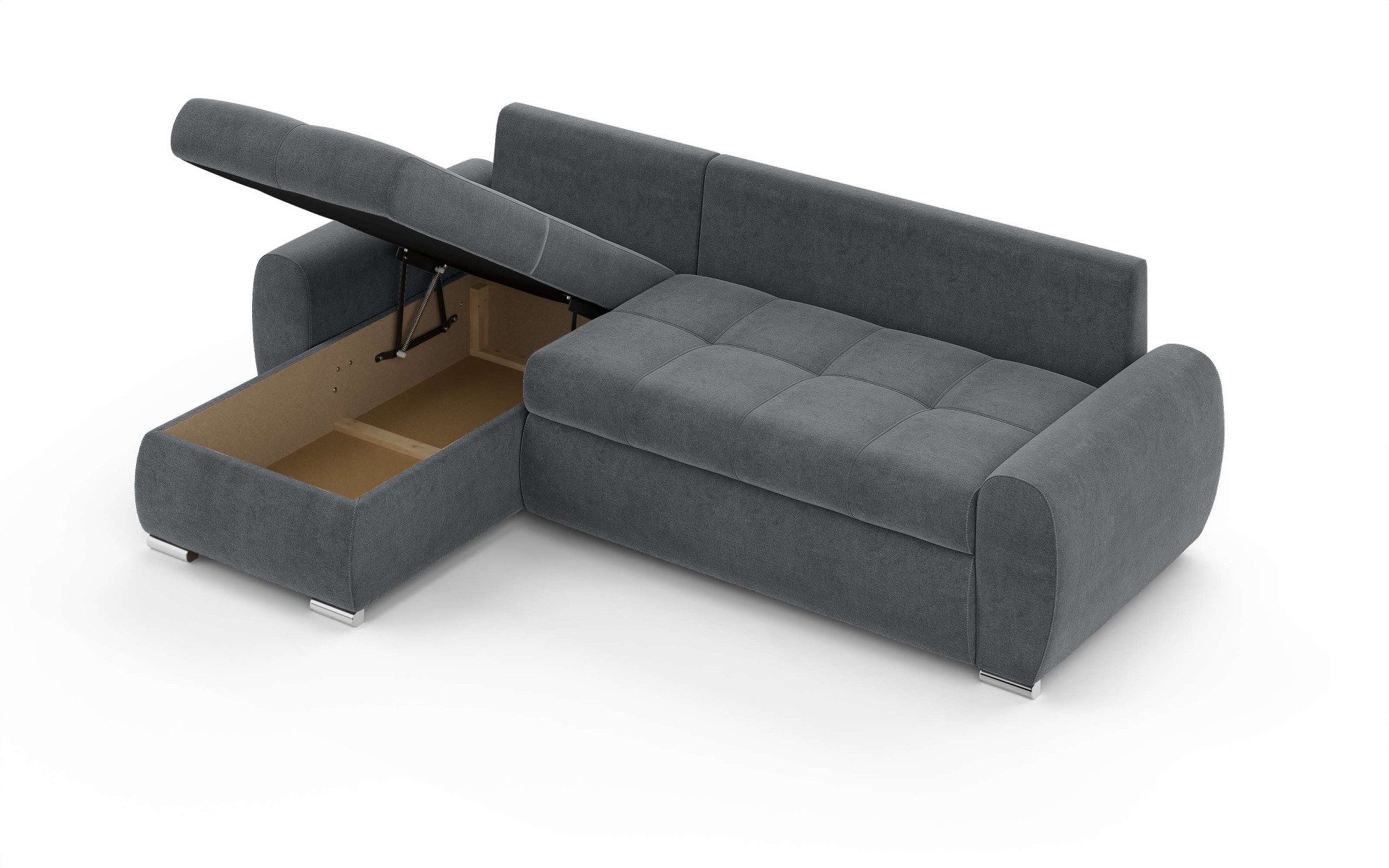 INOSIGN Hoekbank HAVERHILL slaapbank met bedlade, afmetingen B/H/D: 237/89/166 cm