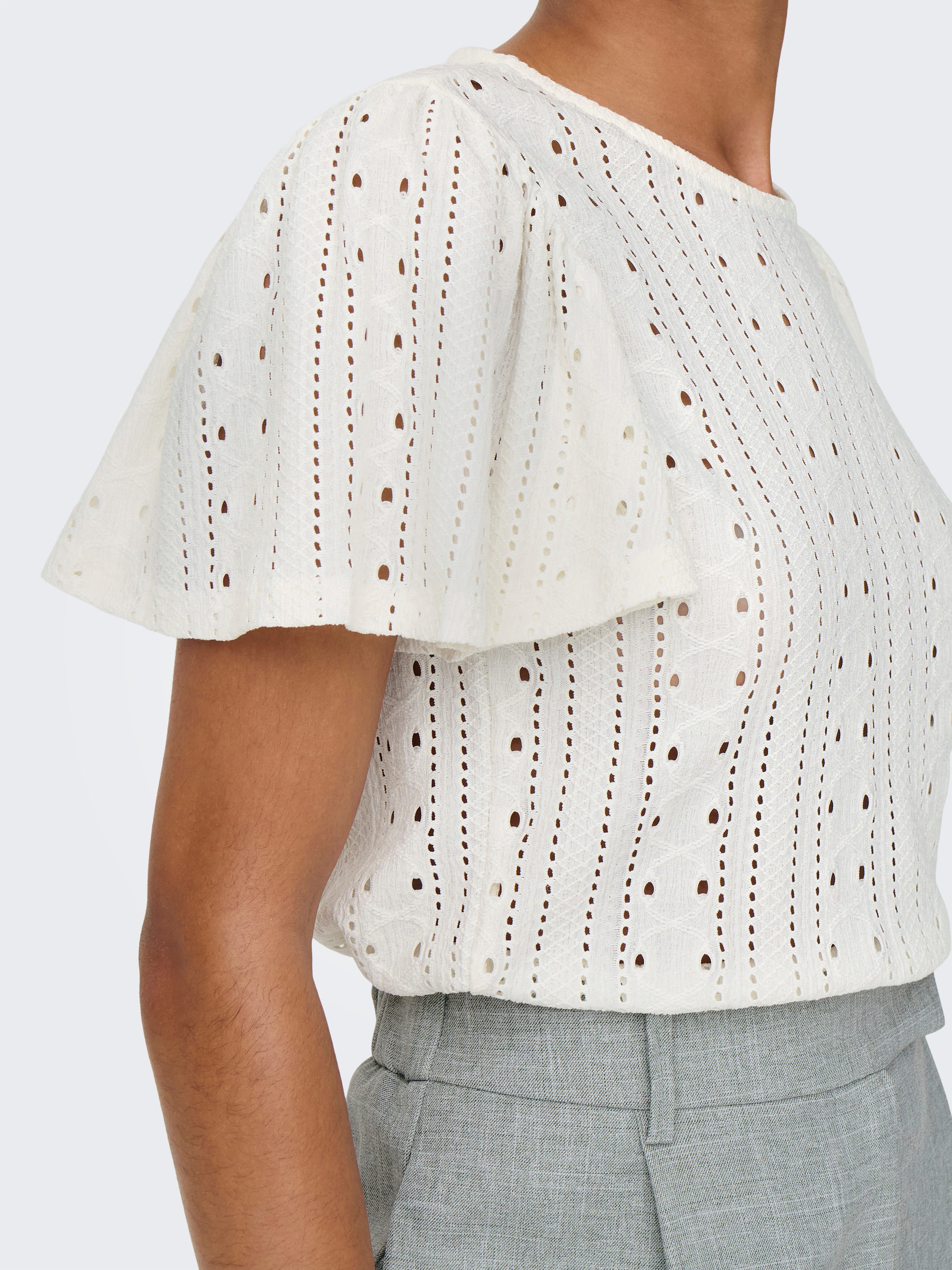 Only Shirt met korte mouwen ONLRIVERSIDE S/S FLAIRED TOP JRS