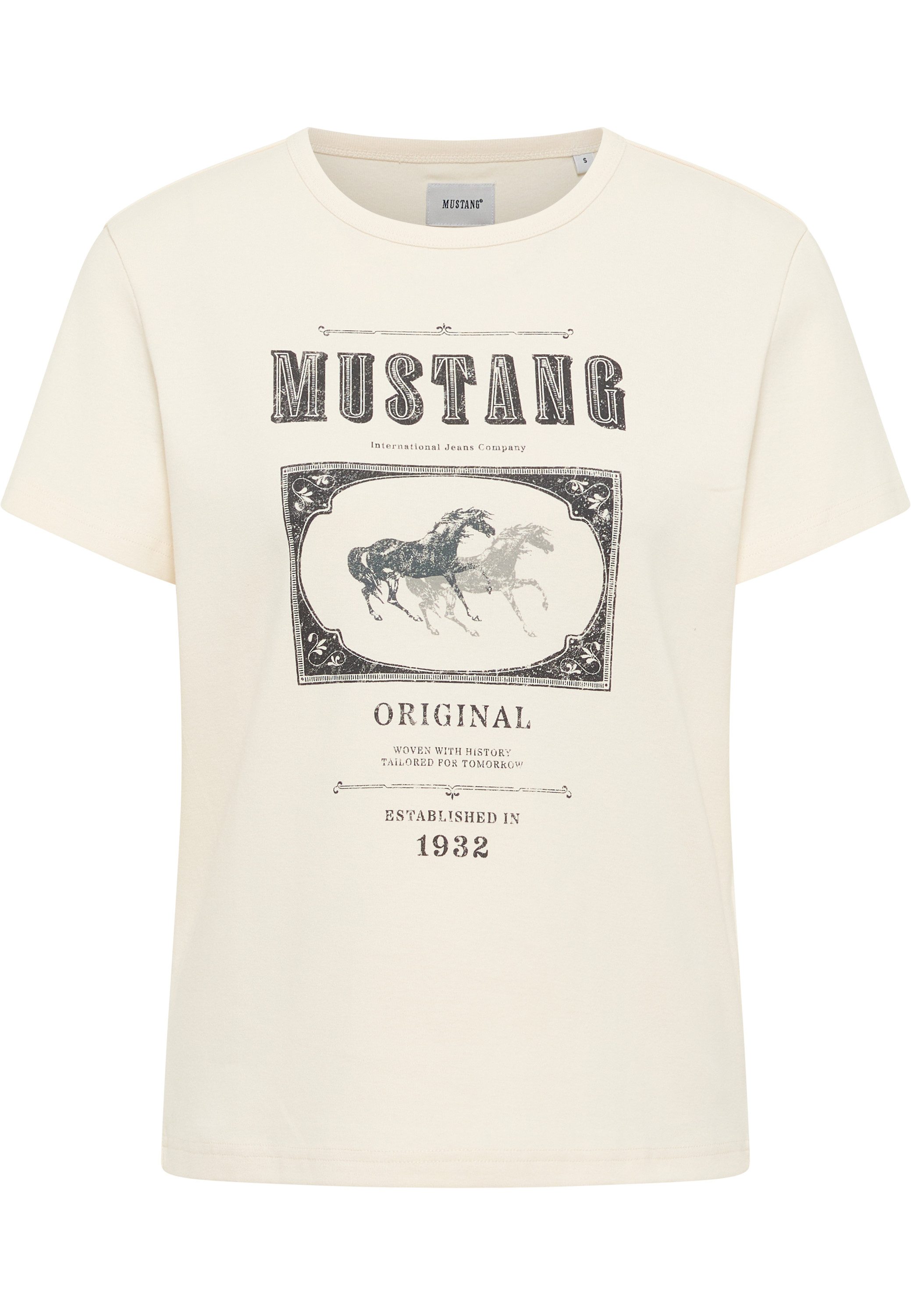 MUSTANG Shirt met korte mouwen Dames Stijl Rosewood