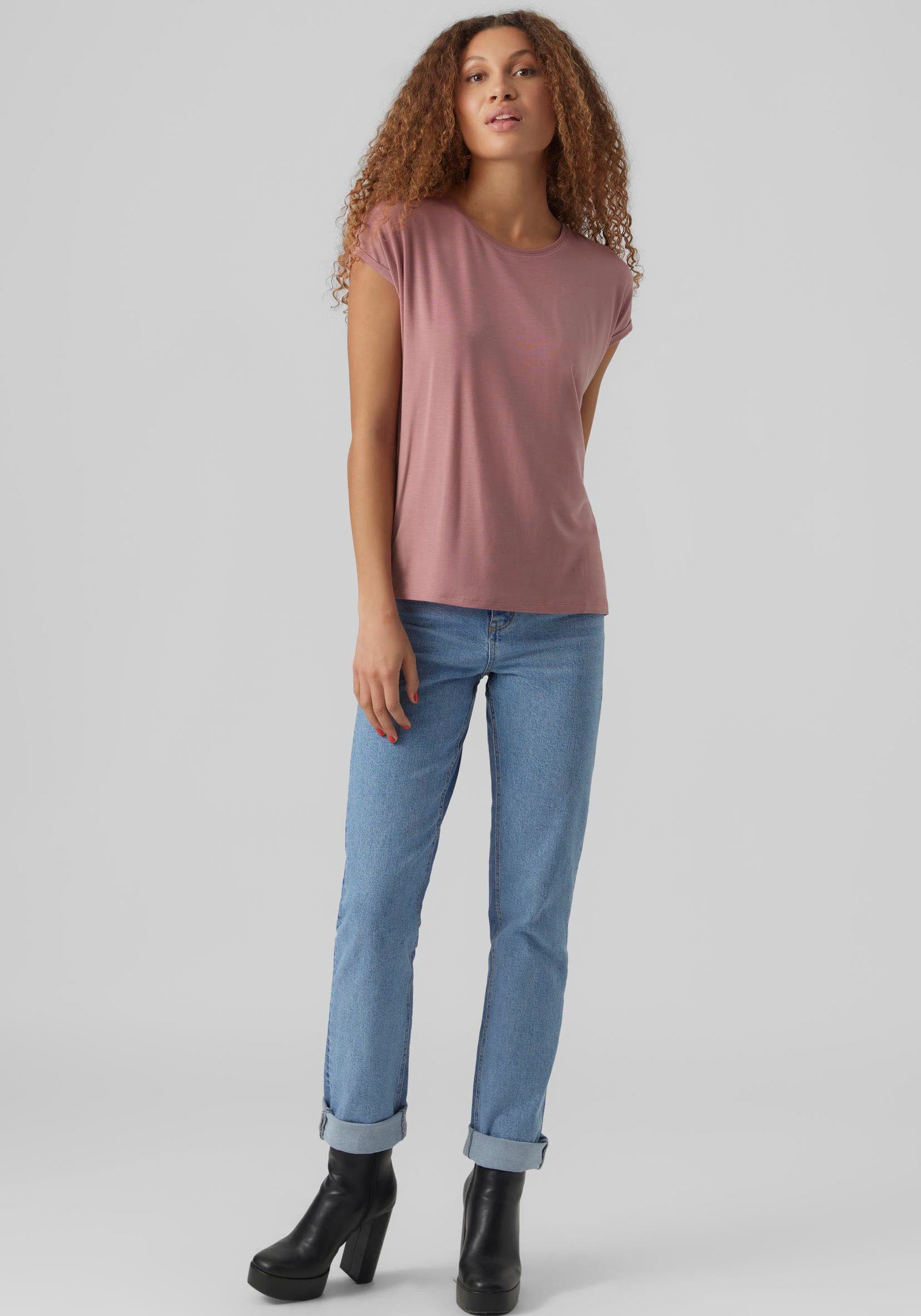 Vero Moda Shirt met ronde hals VMAVA PLAIN SS TOP GAJRS NOOS